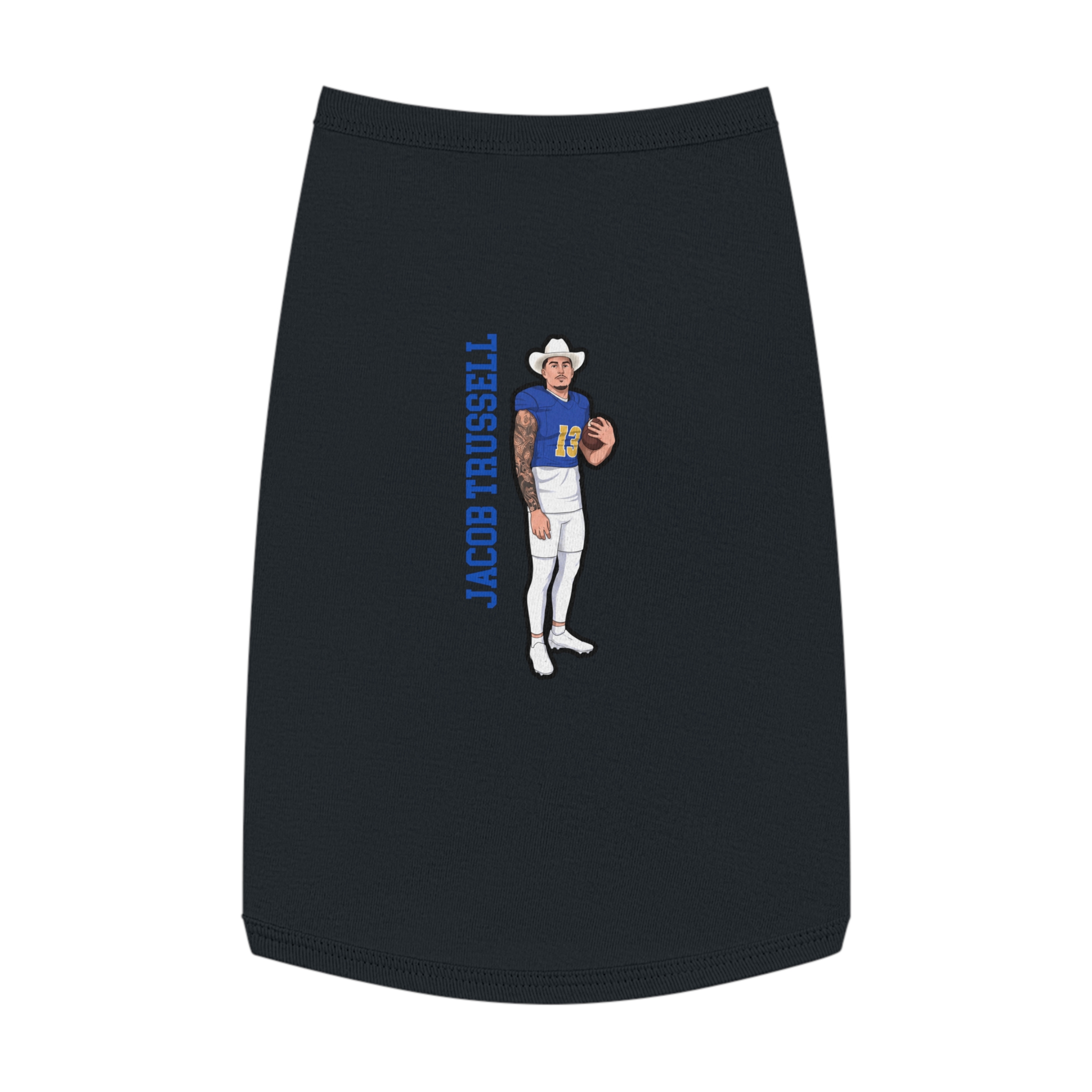 Pet Tank Top — character_name_vertical in Black