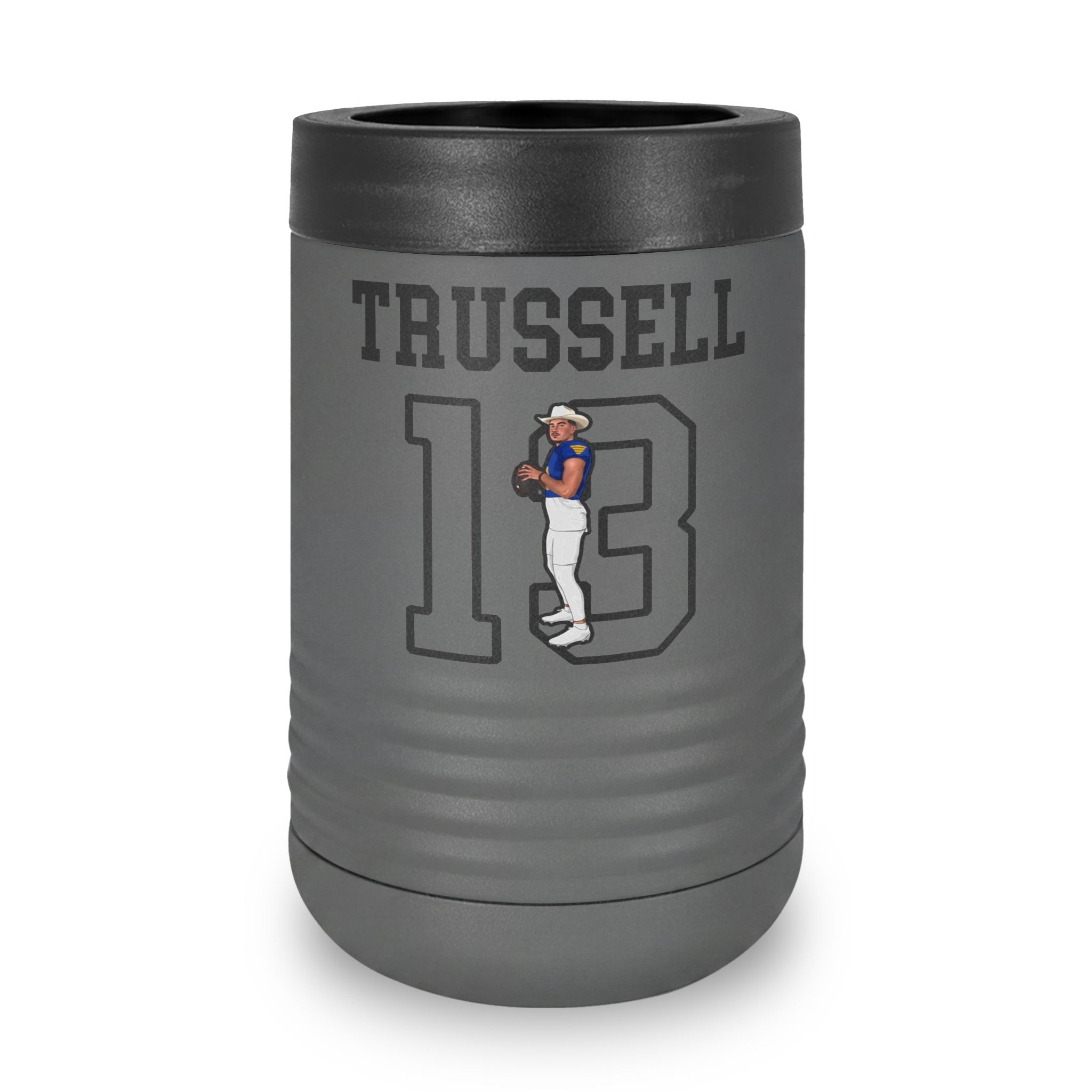 Stainless Can Cooler — character_shirsey in Grey