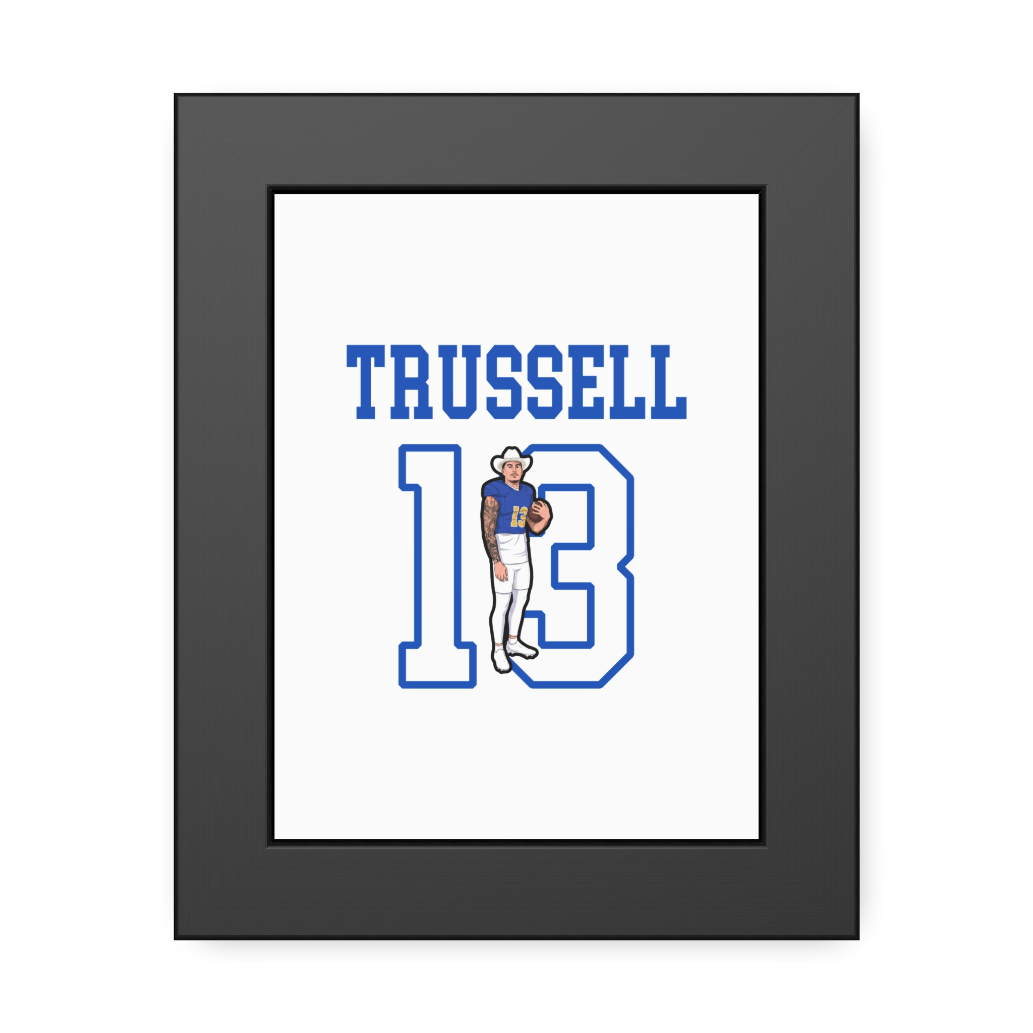 Framed Poster — character_shirsey in Black