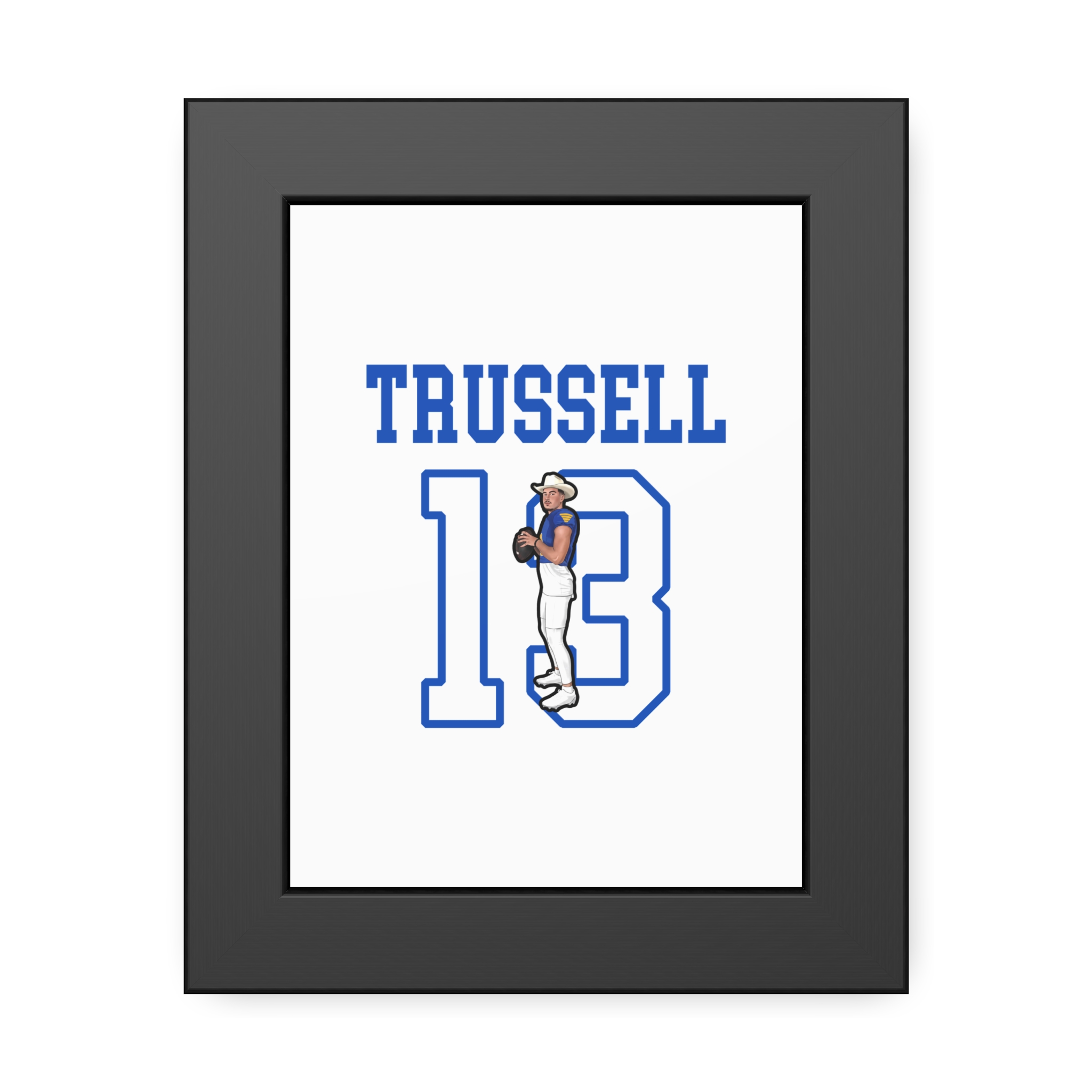 Framed Poster — character_shirsey in Black