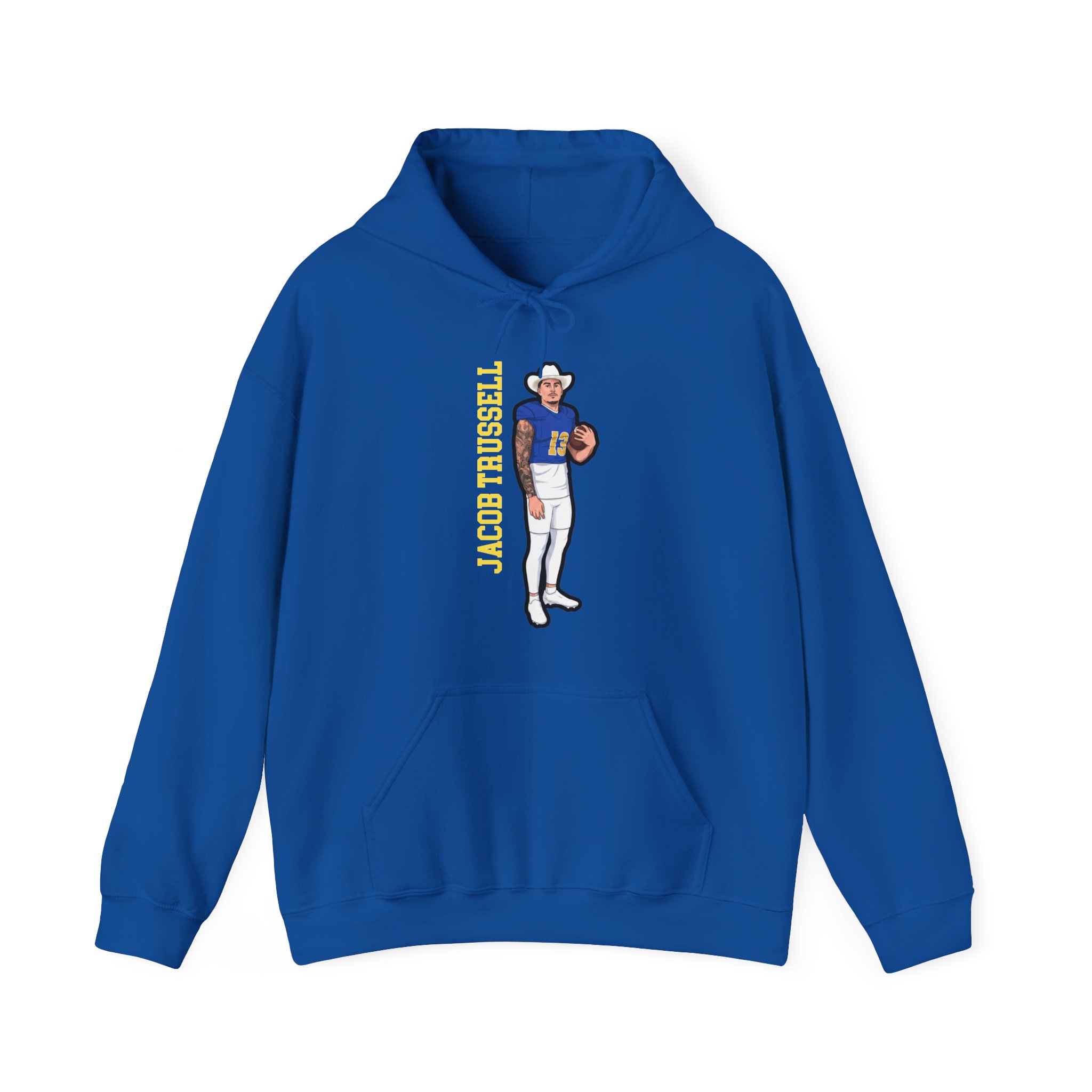 Hoodie — character_name_vertical in Royal