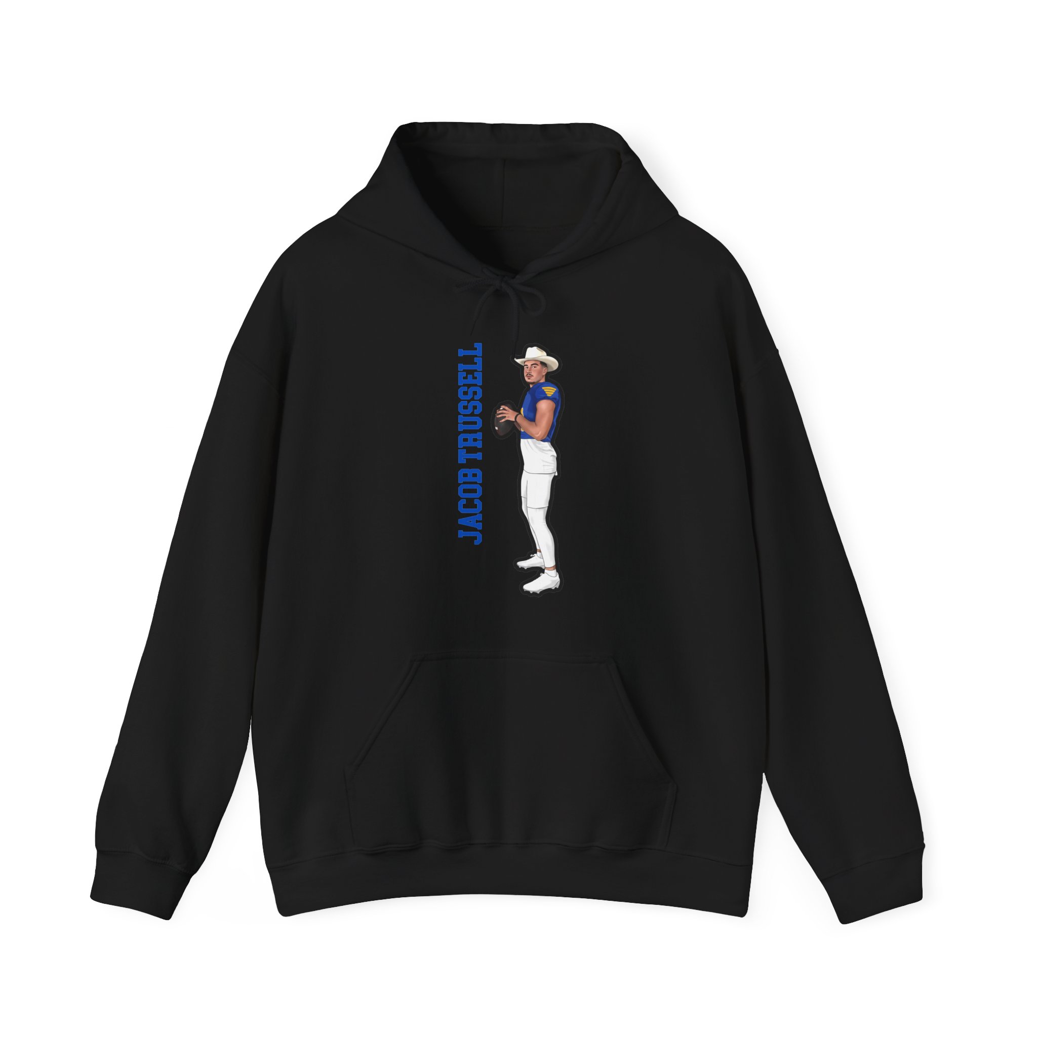 Hoodie — character_name_vertical in Black