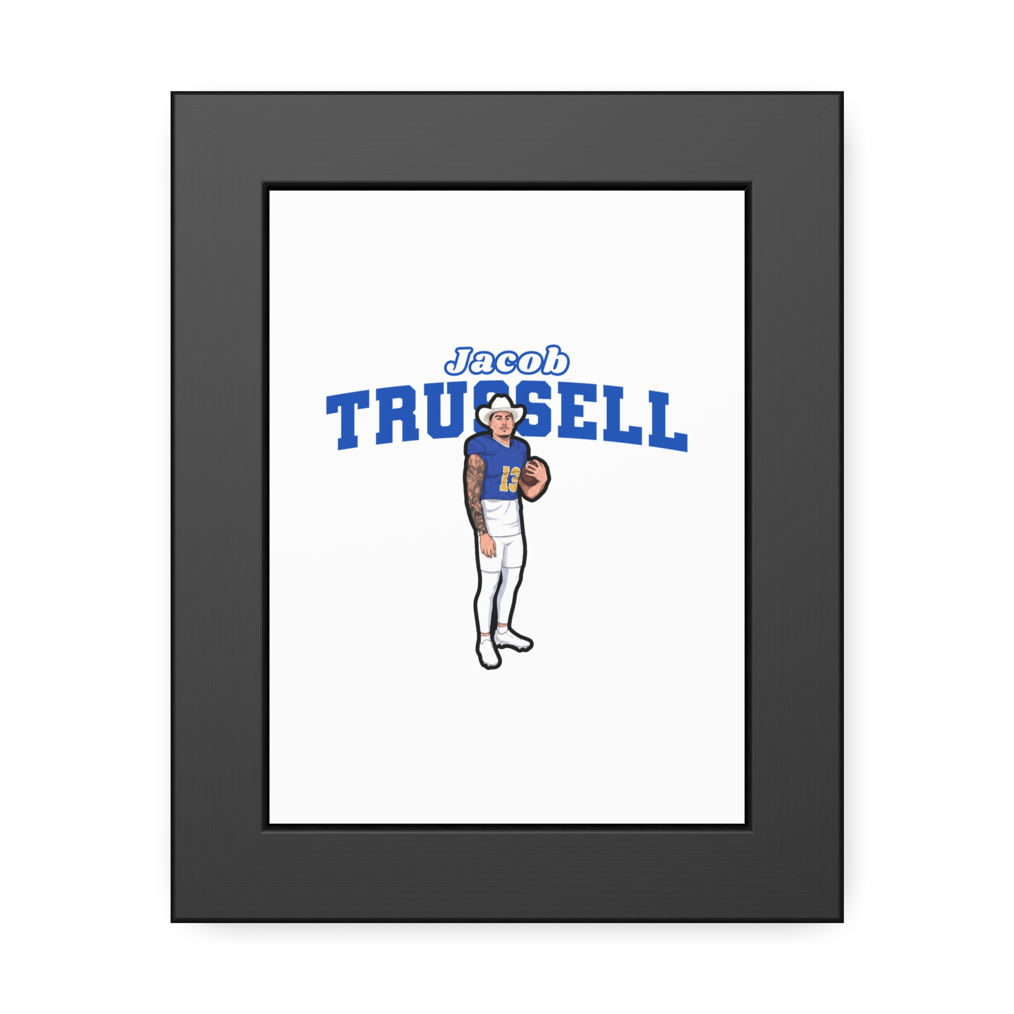 Framed Poster — character_name_arch in Black