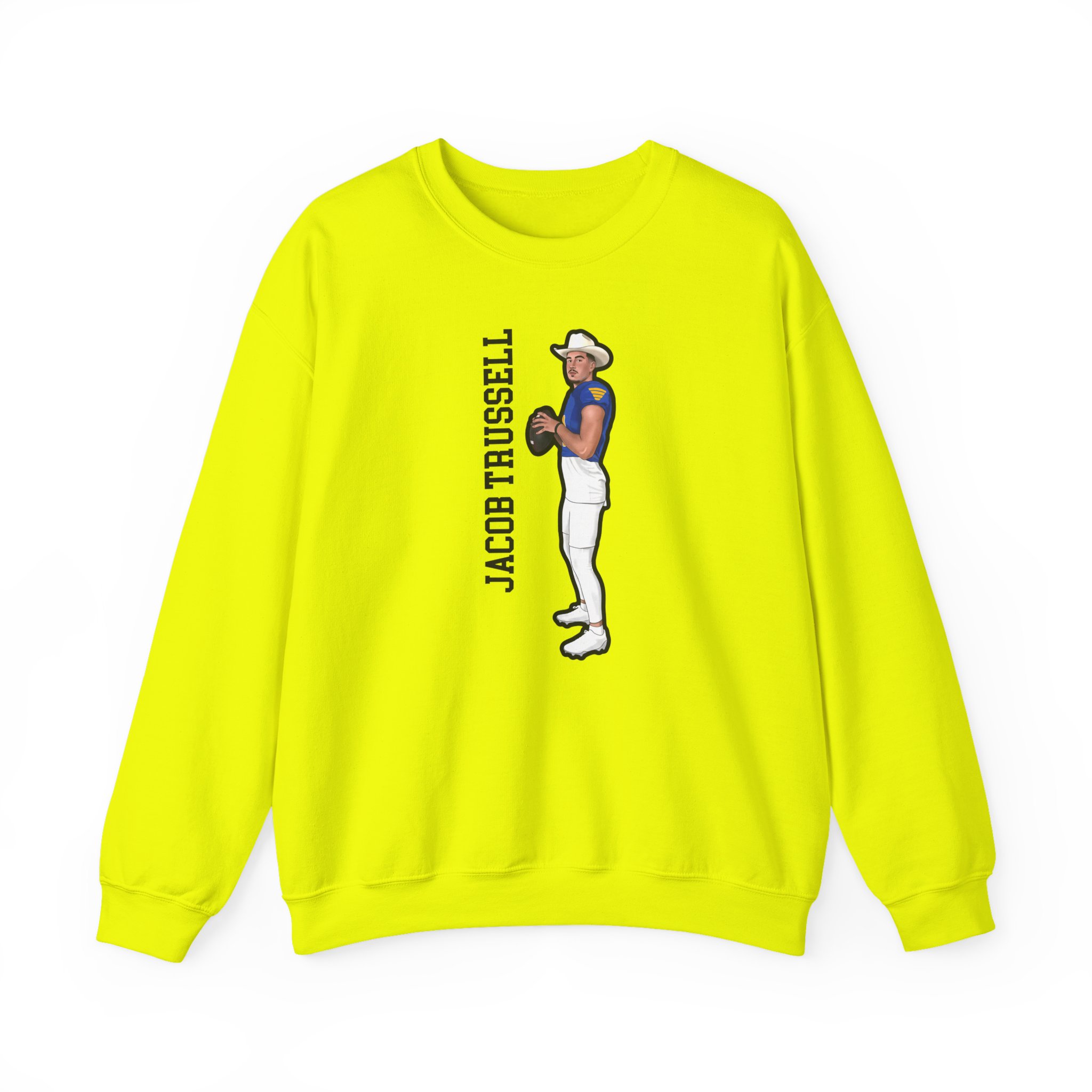 Crewneck Sweatshirt — character_name_vertical in Green