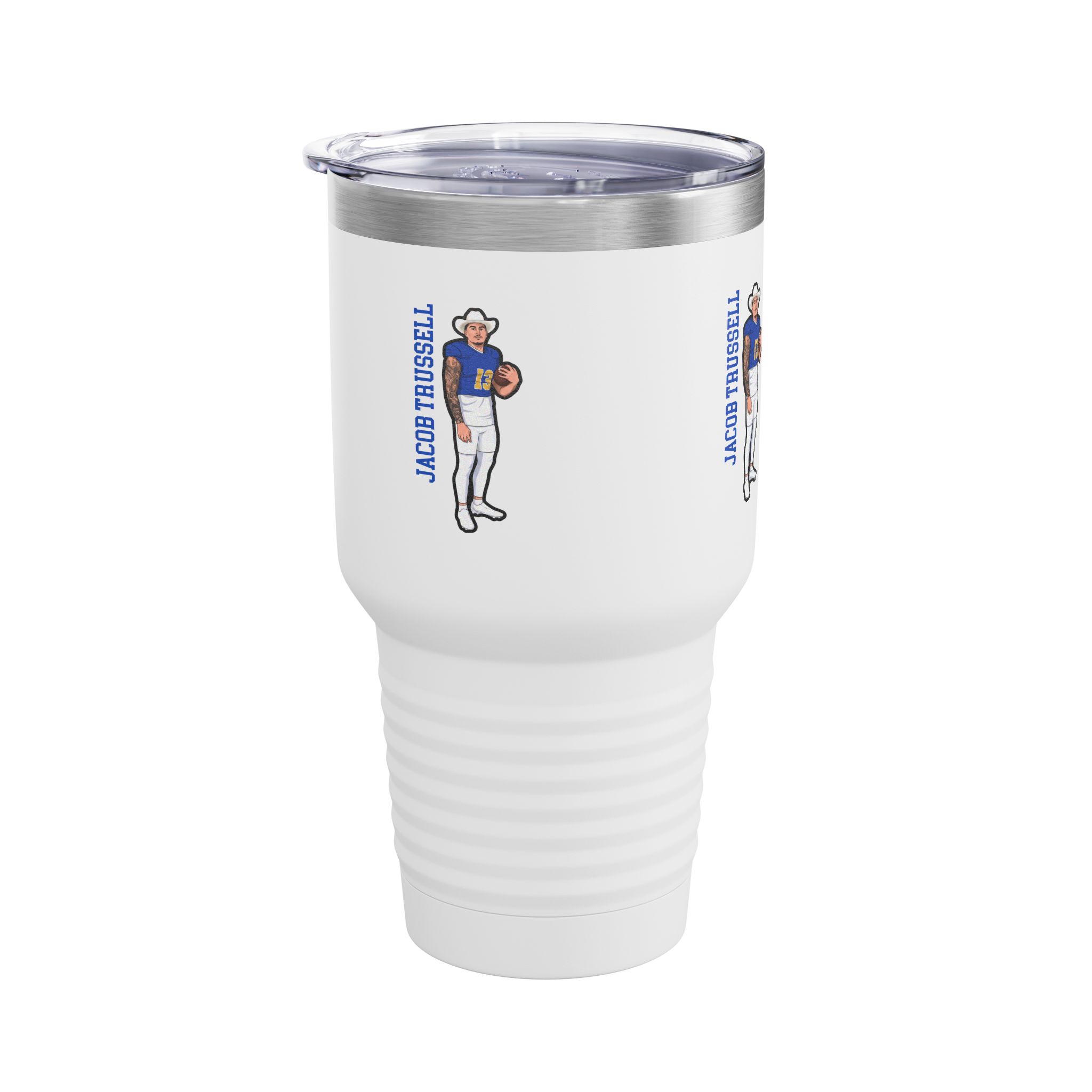 30oz Tumbler — character_name_vertical in White