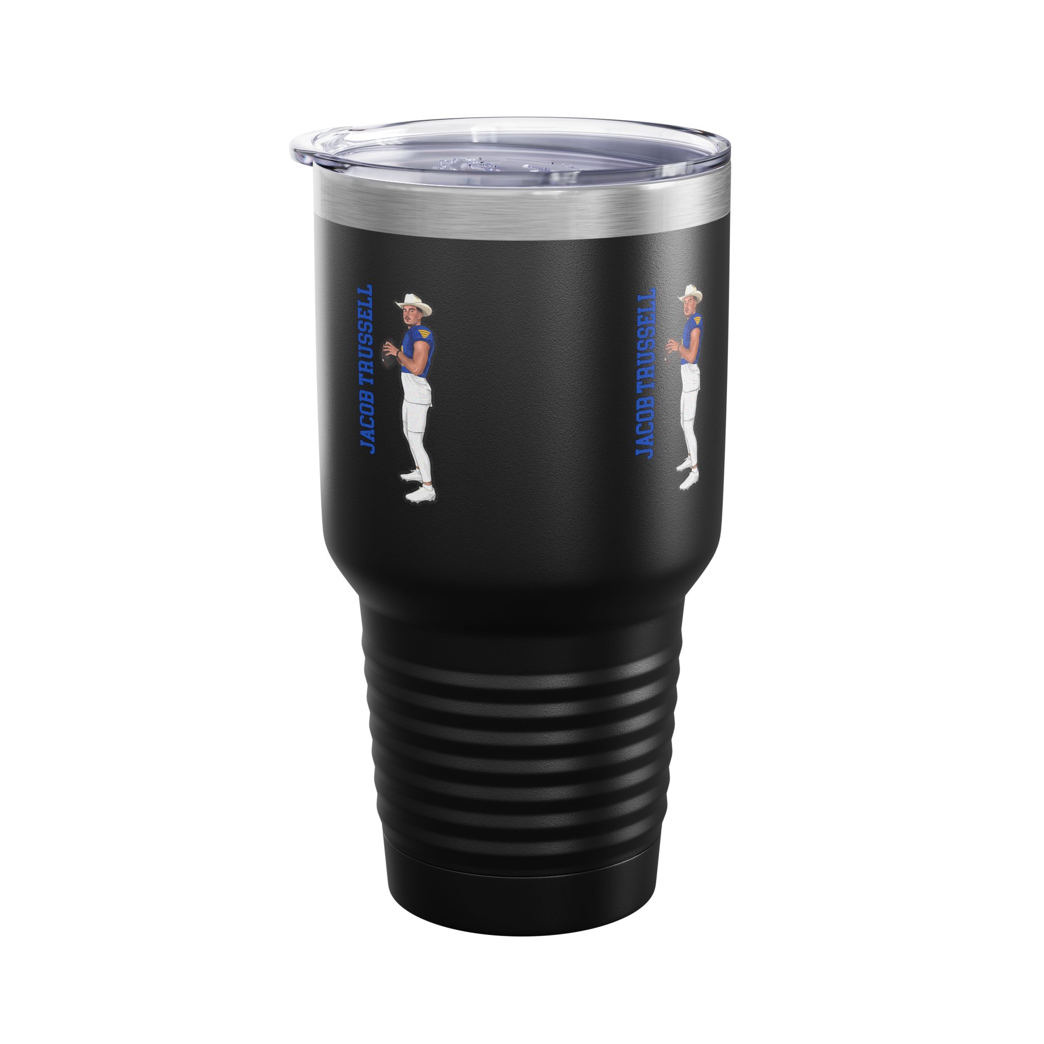 30oz Tumbler — character_name_vertical in Black