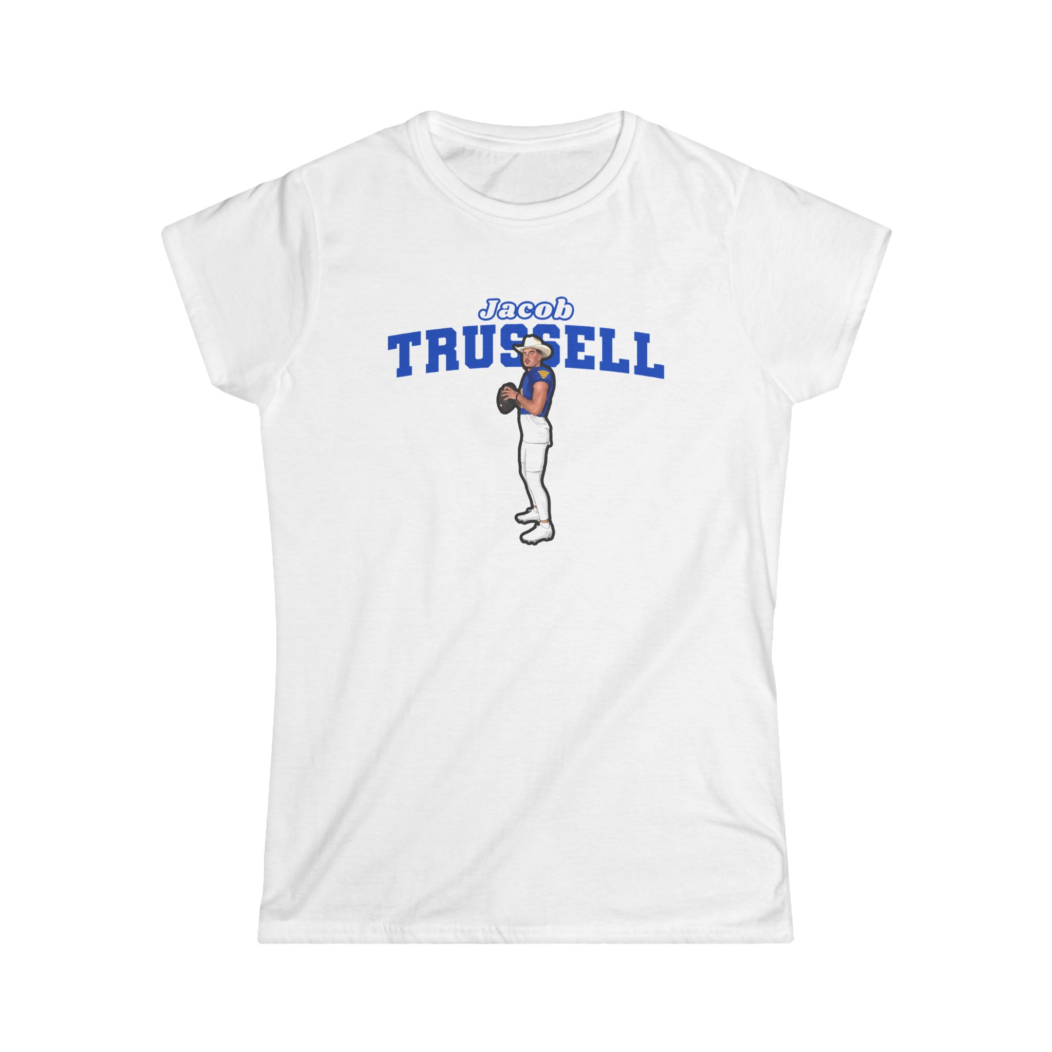 Women's Softstyle Tee — character_name_arch in White