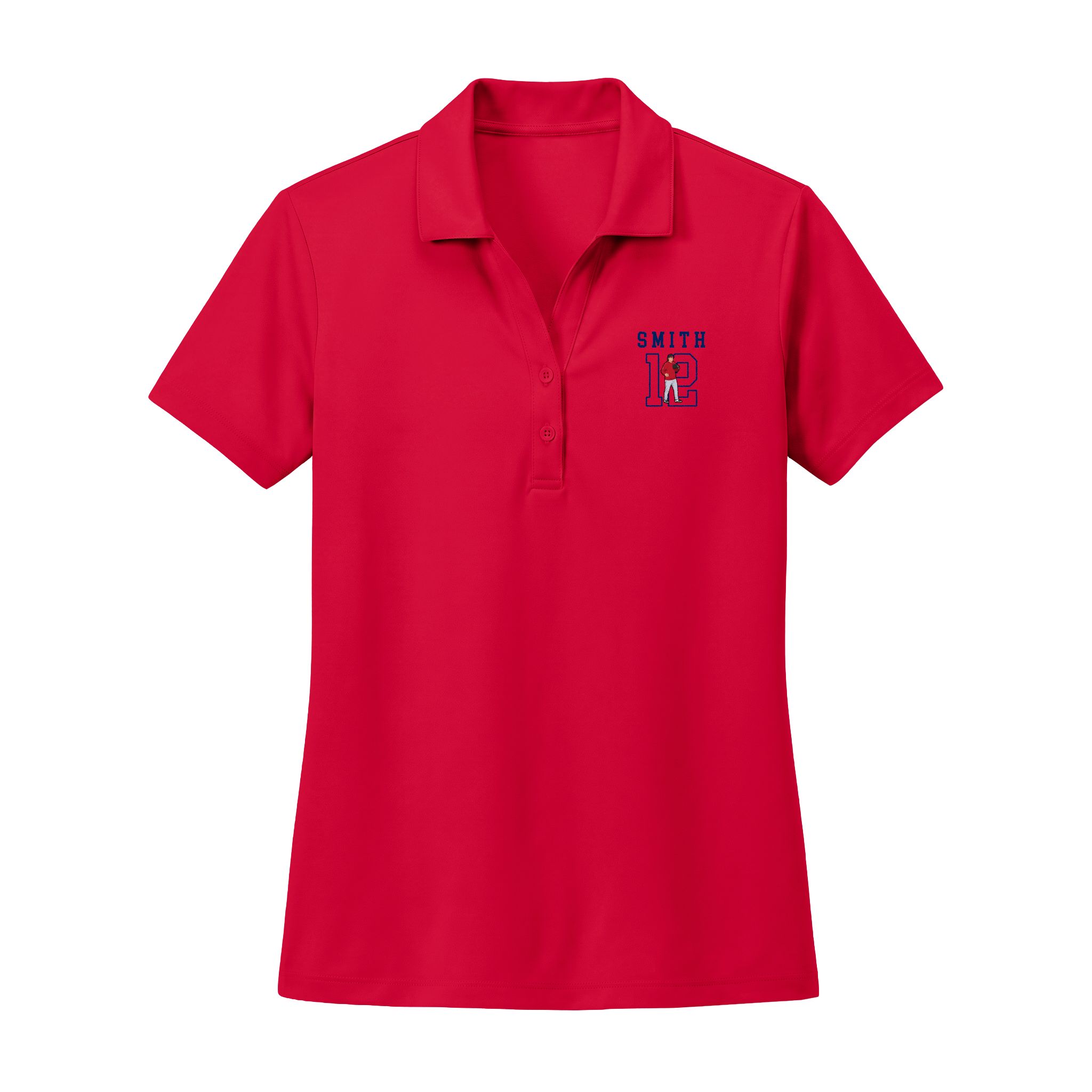 Women's Polo — character_shirsey in Red