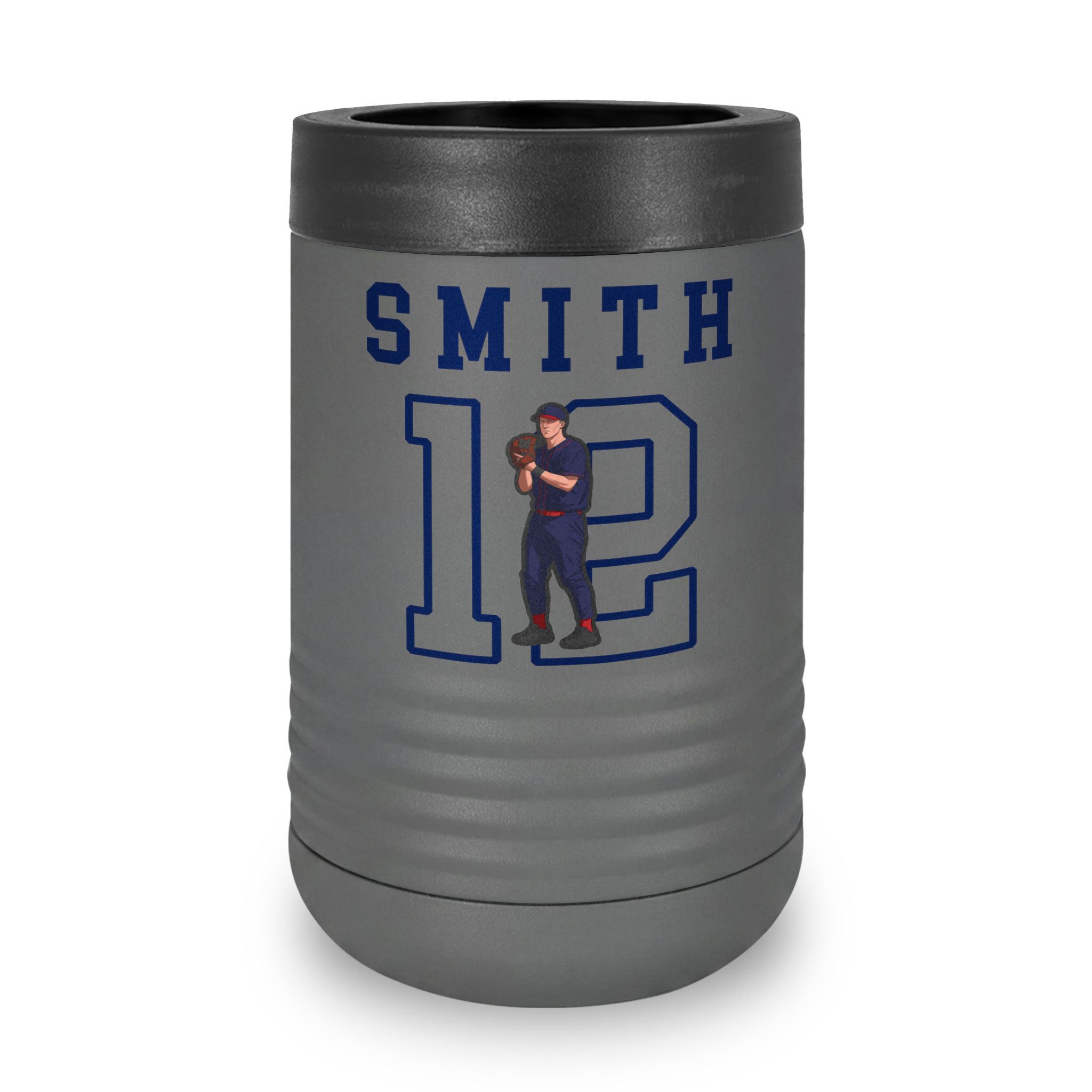 Stainless Can Cooler — character_shirsey in Grey