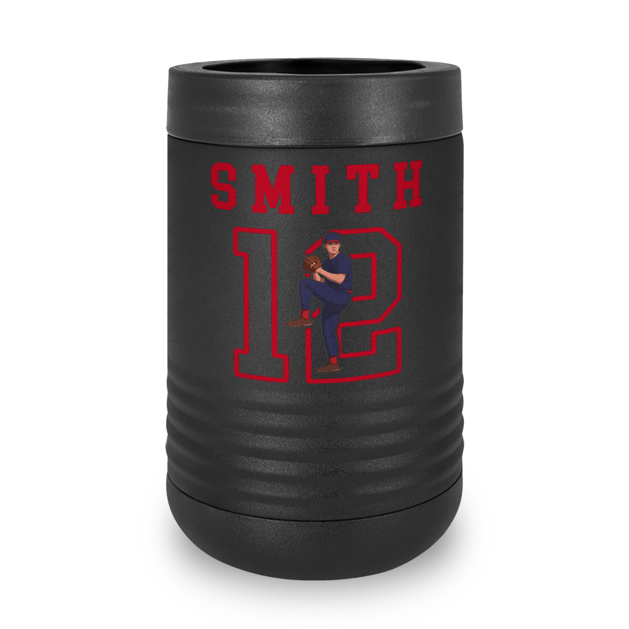Stainless Can Cooler — character_shirsey in Black