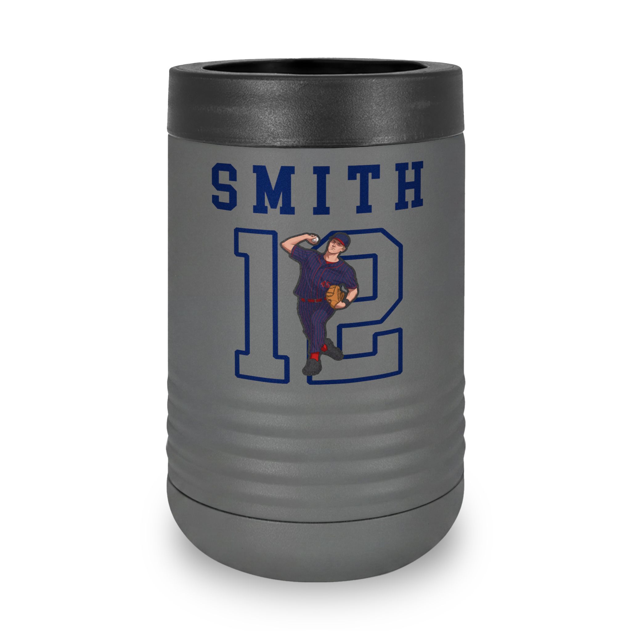 Stainless Can Cooler — character_shirsey in Grey