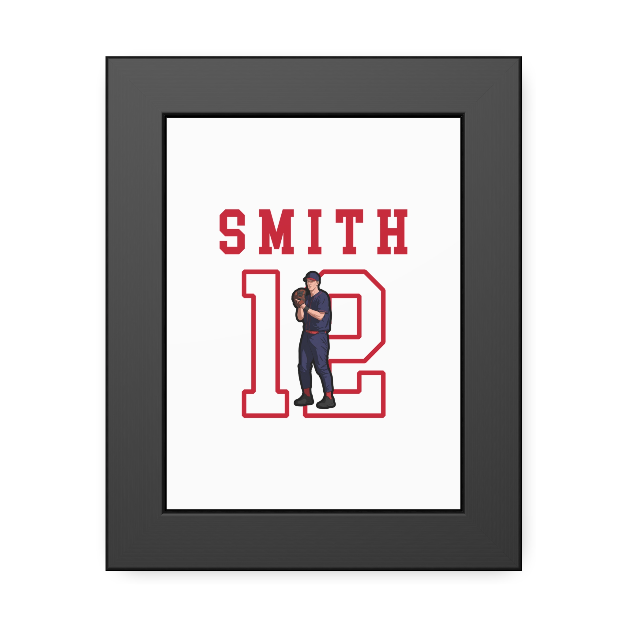 Framed Poster — character_shirsey in Black