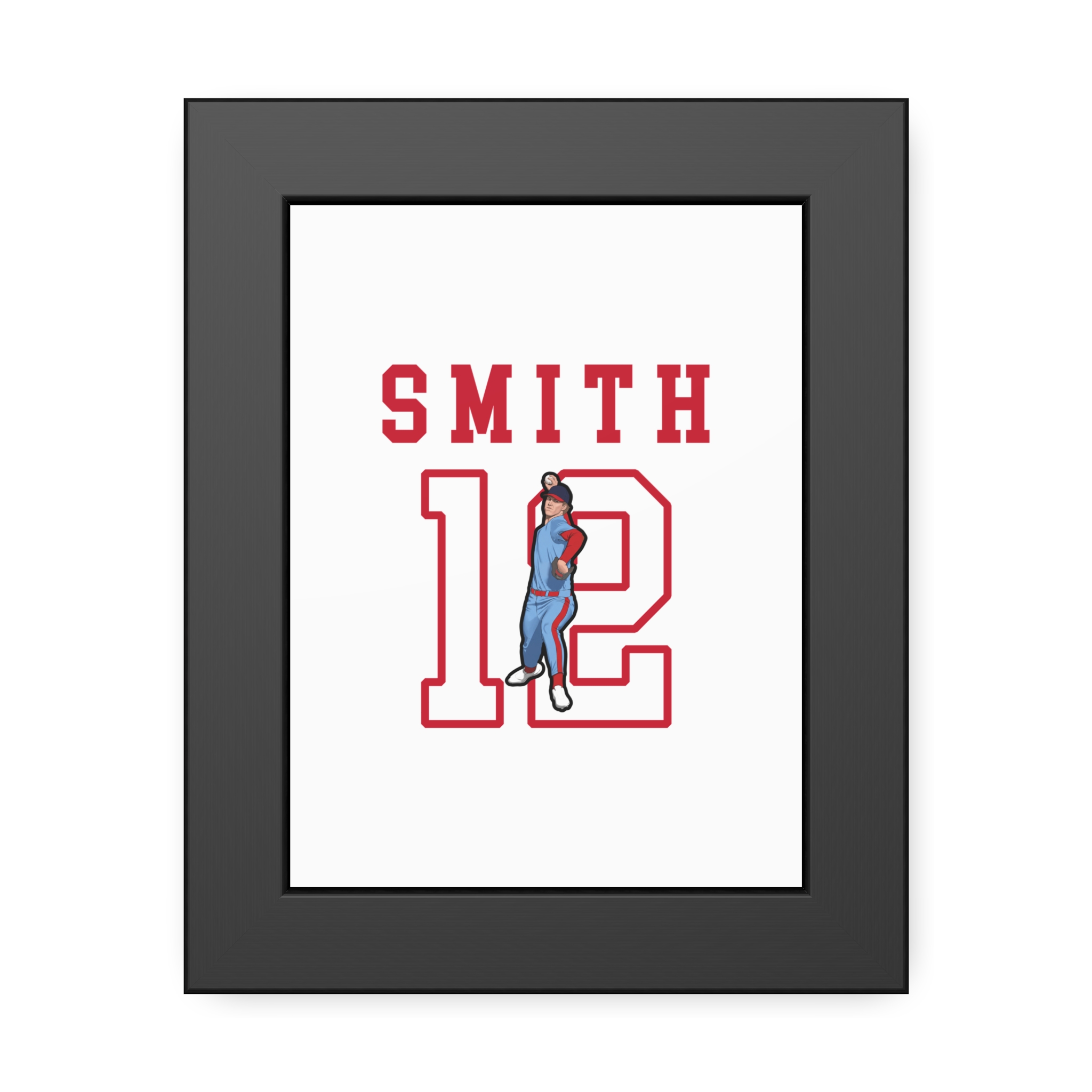 Framed Poster — character_shirsey in Black