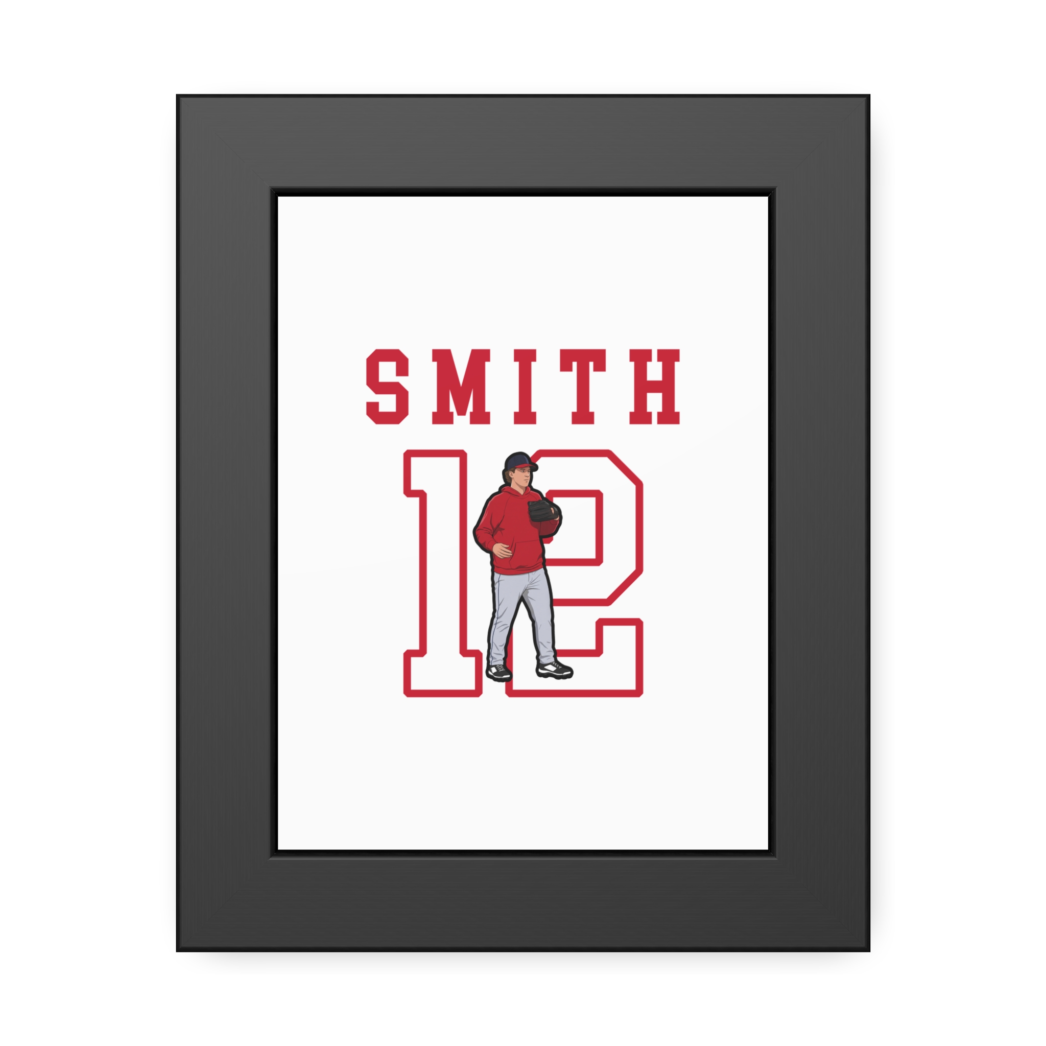 Framed Poster — character_shirsey in Black