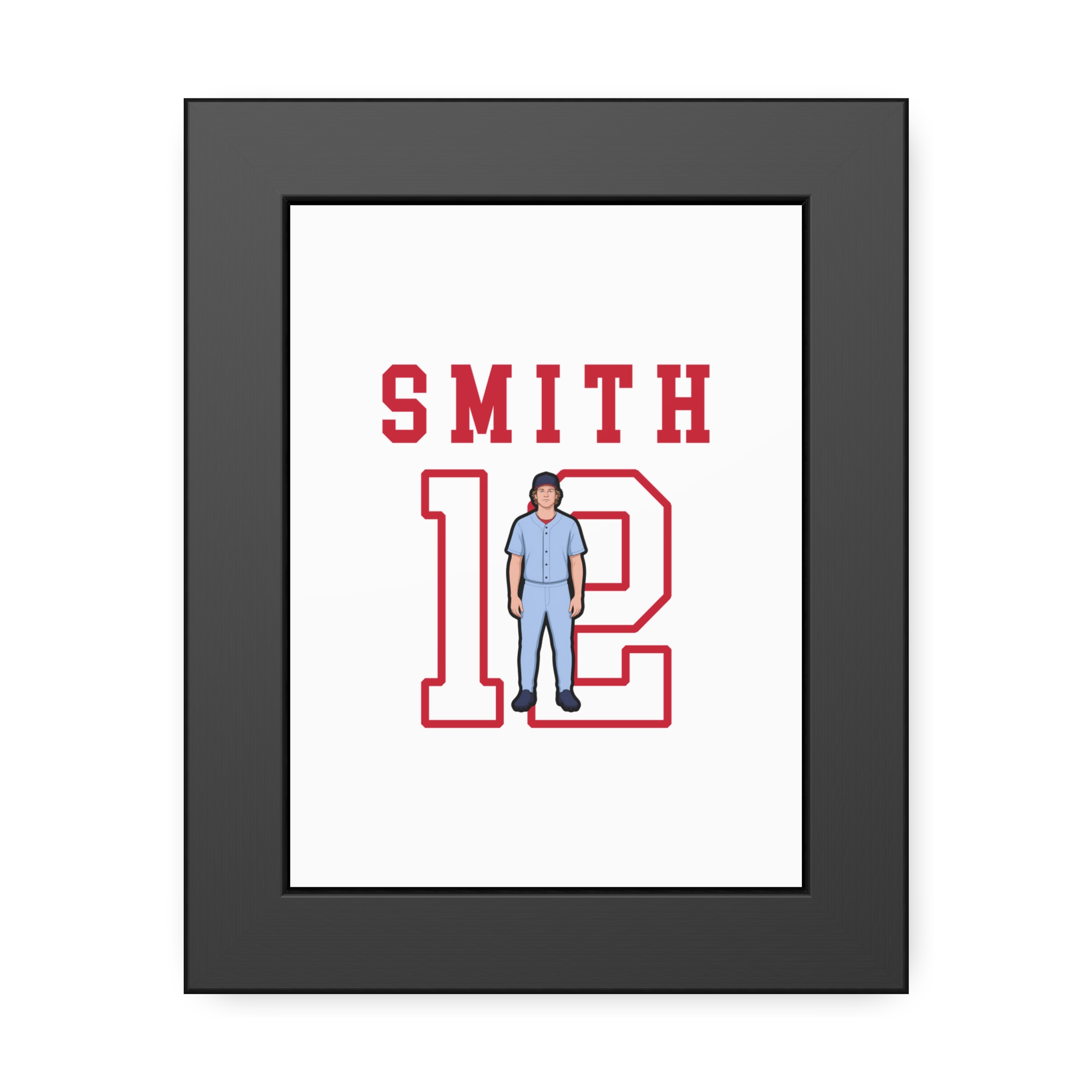 Framed Poster — character_shirsey in Black