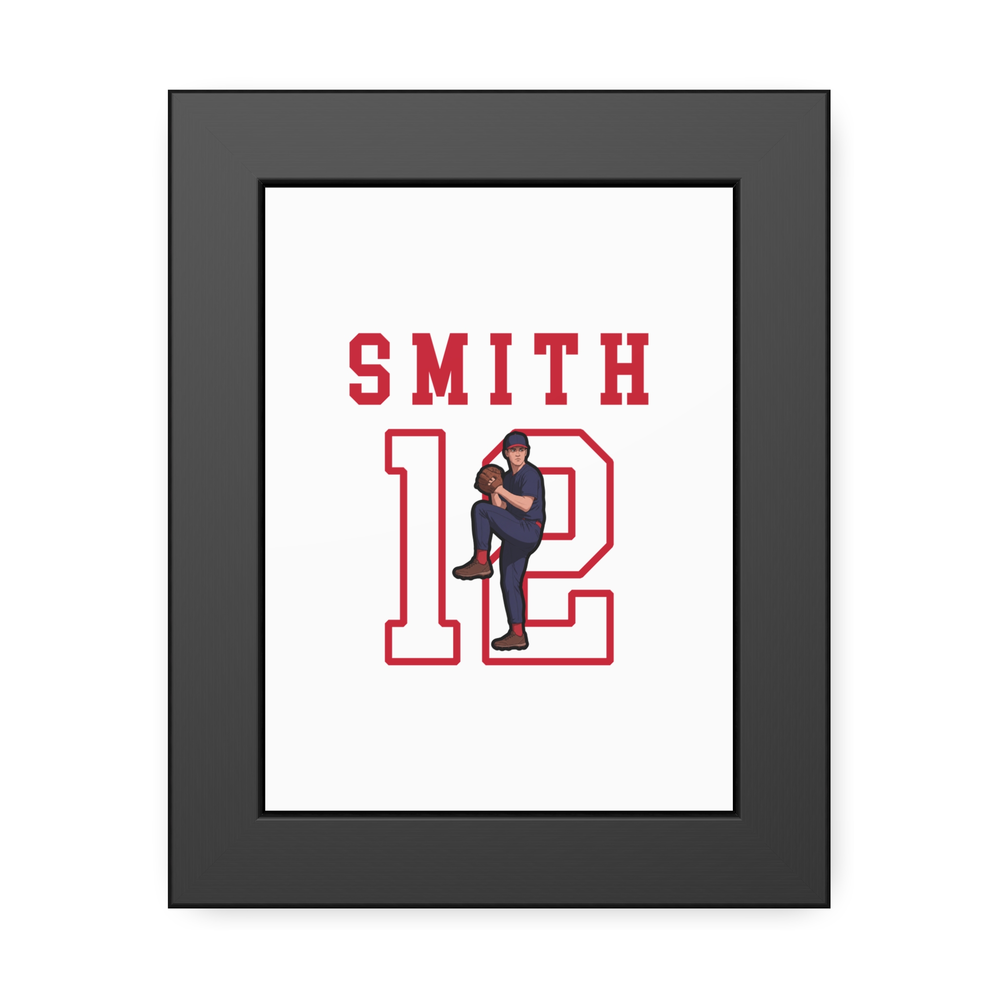 Framed Poster — character_shirsey in Black