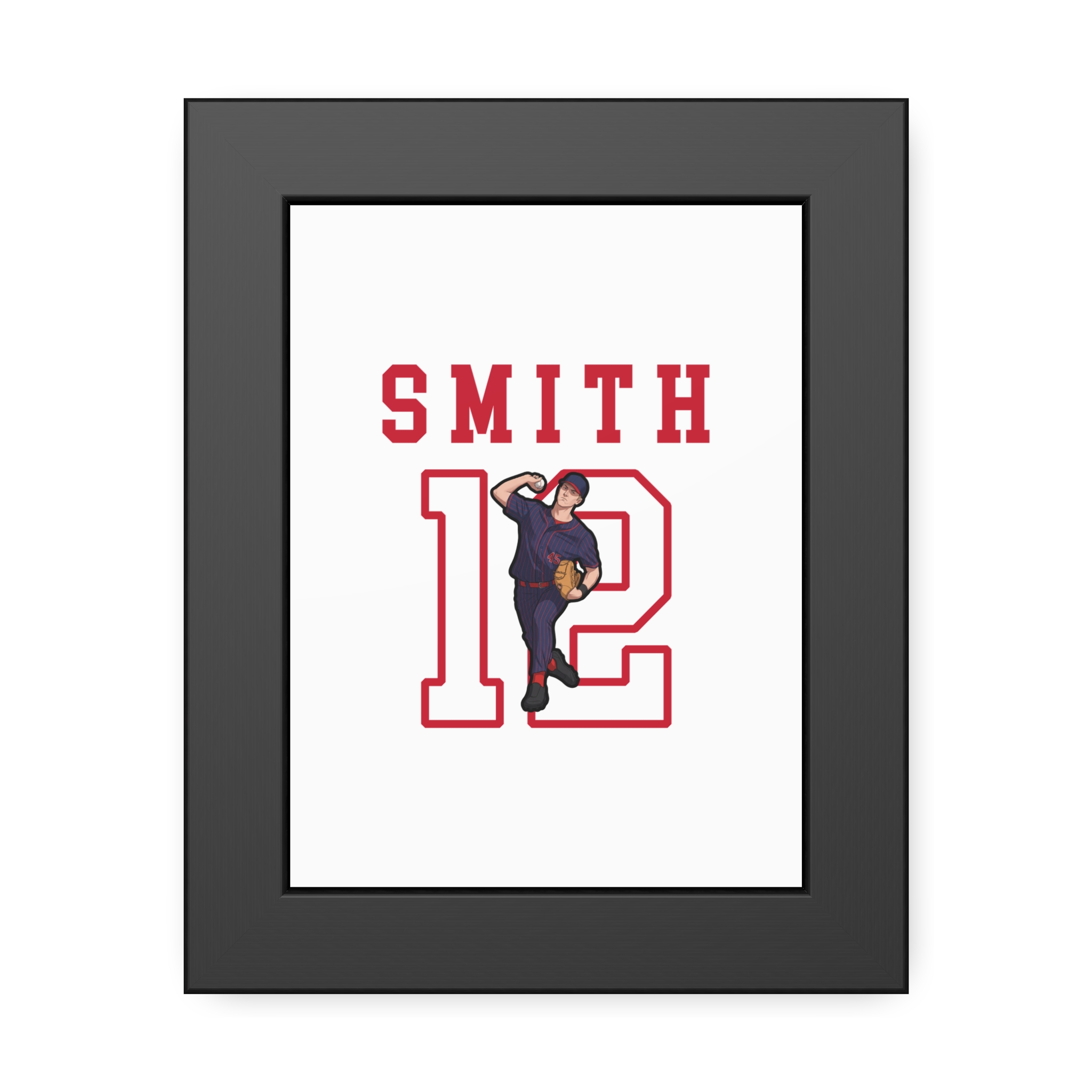 Framed Poster — character_shirsey in Black