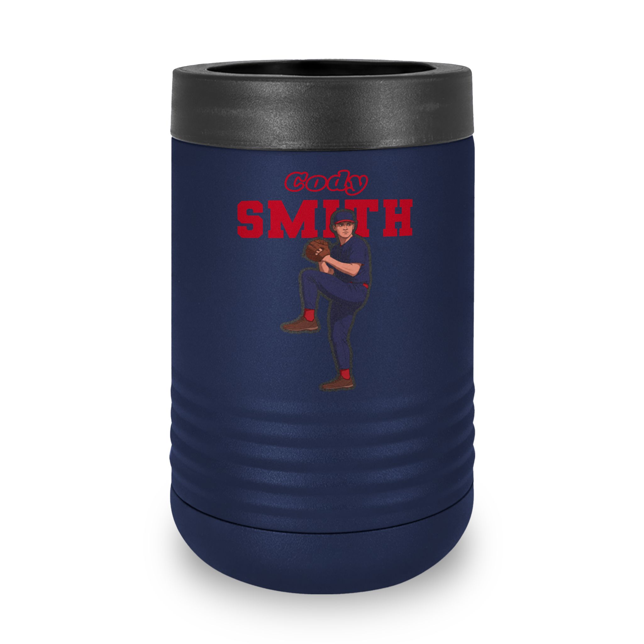 Stainless Can Cooler — character_name_arch in Navy