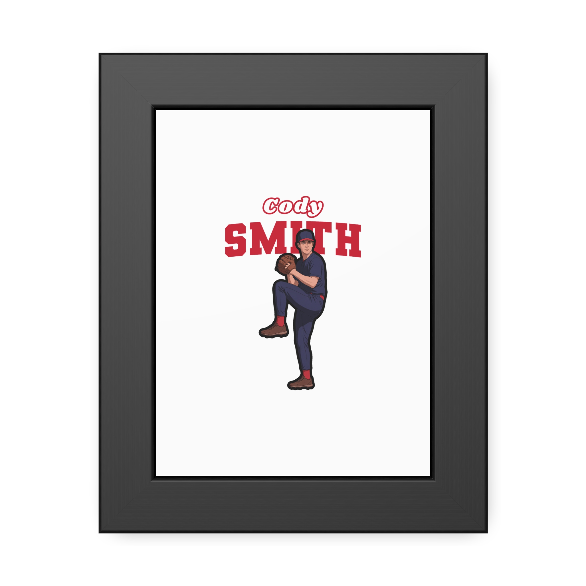 Framed Poster — character_name_arch in Black
