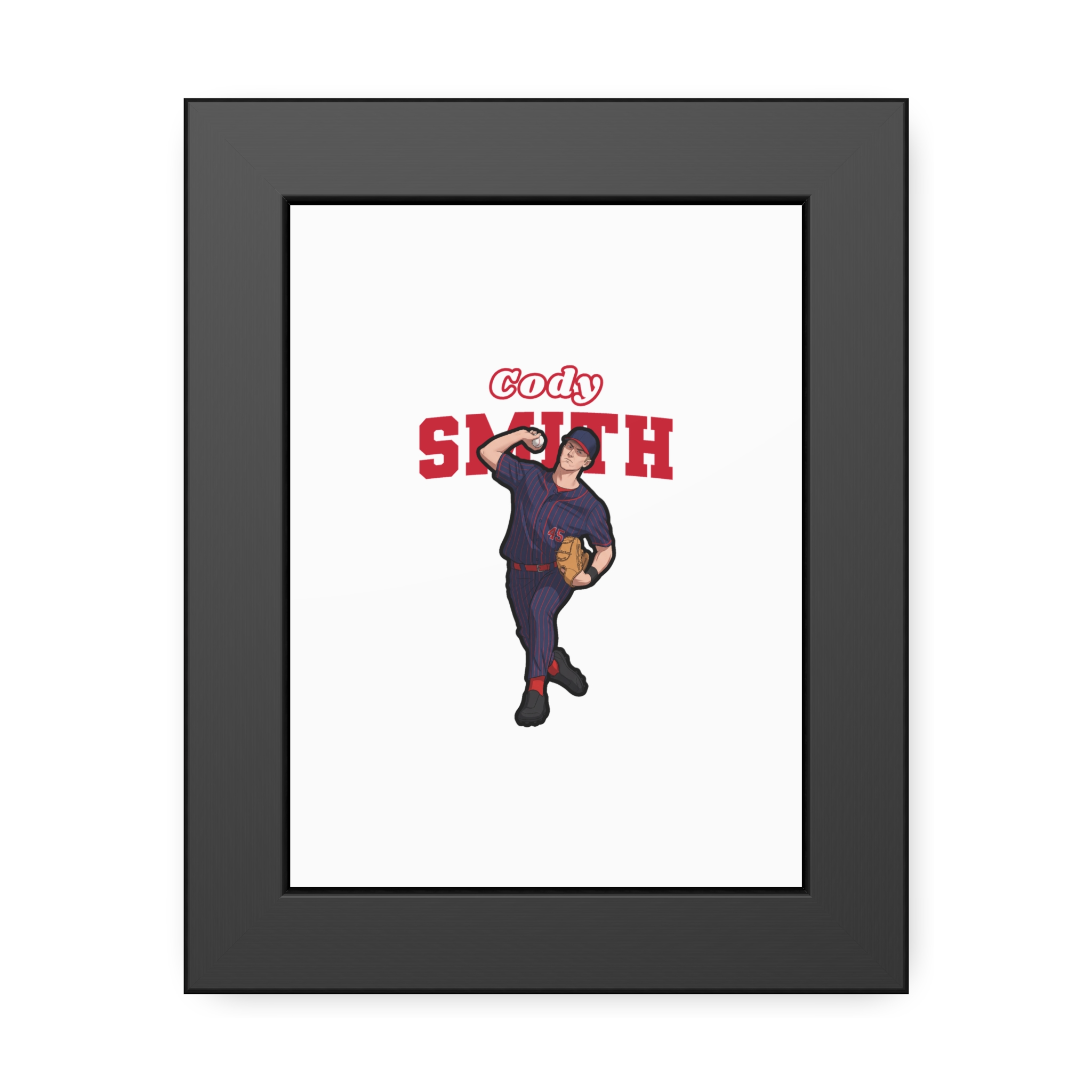 Framed Poster — character_name_arch in Black