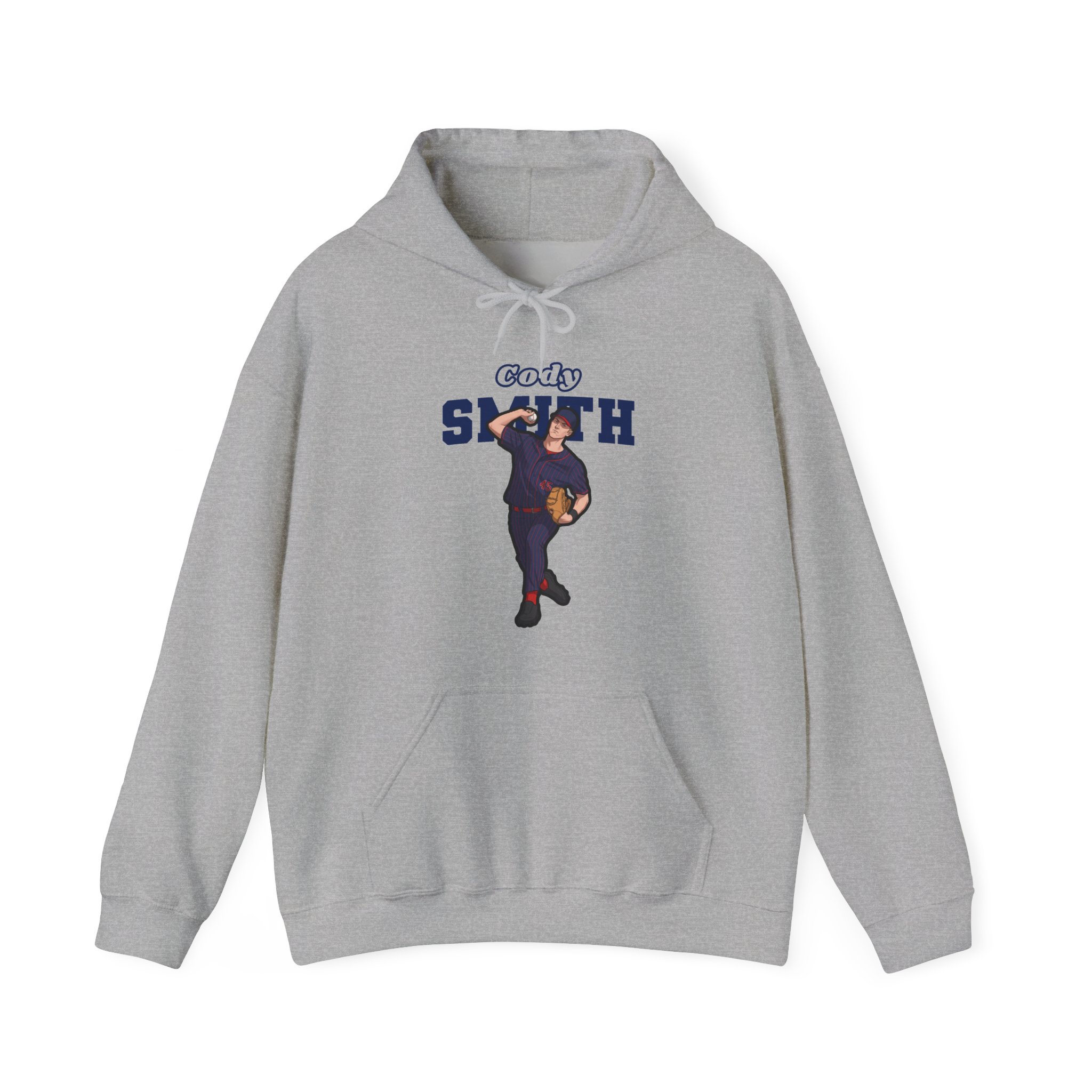 Hoodie — character_name_arch in Grey