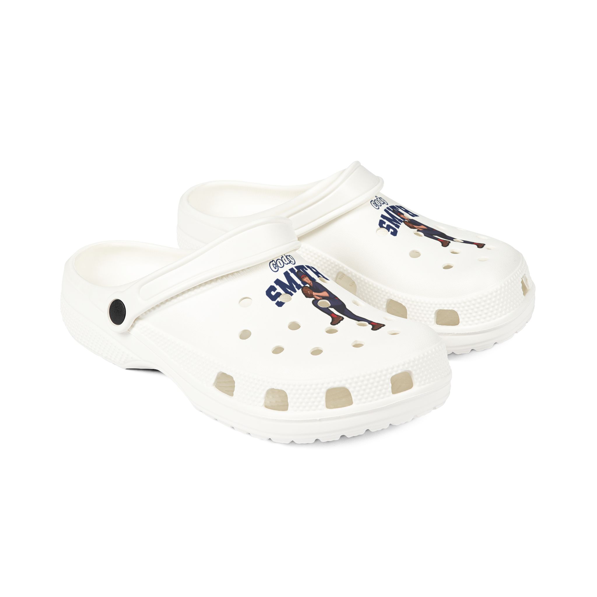 Rubber Clogs — character_name_arch in White