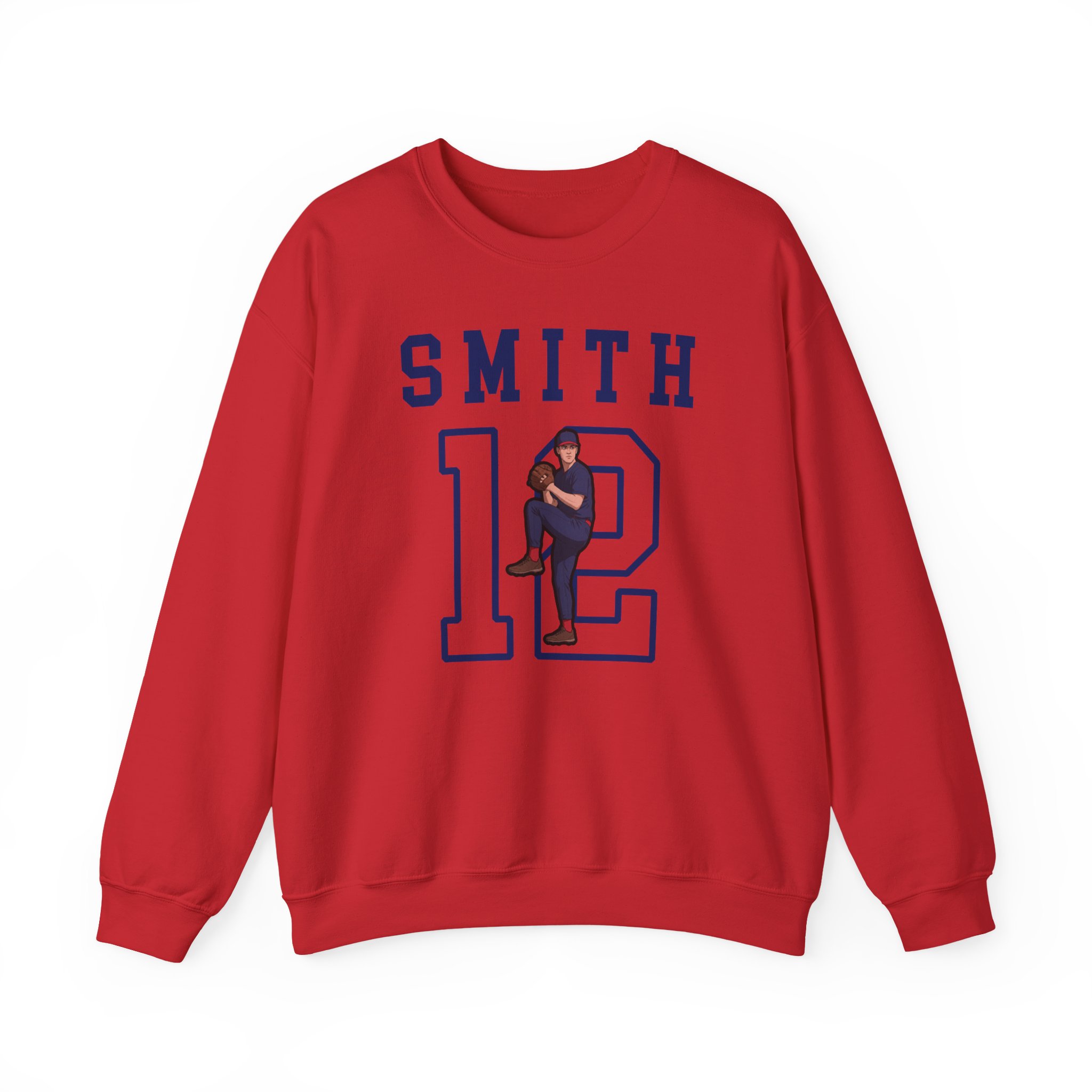 Crewneck Sweatshirt — character_shirsey in Red