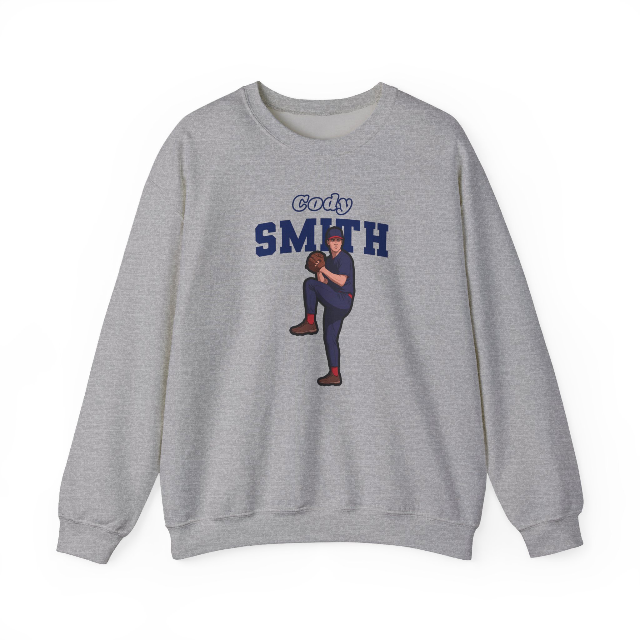 Crewneck Sweatshirt — character_name_arch in Grey