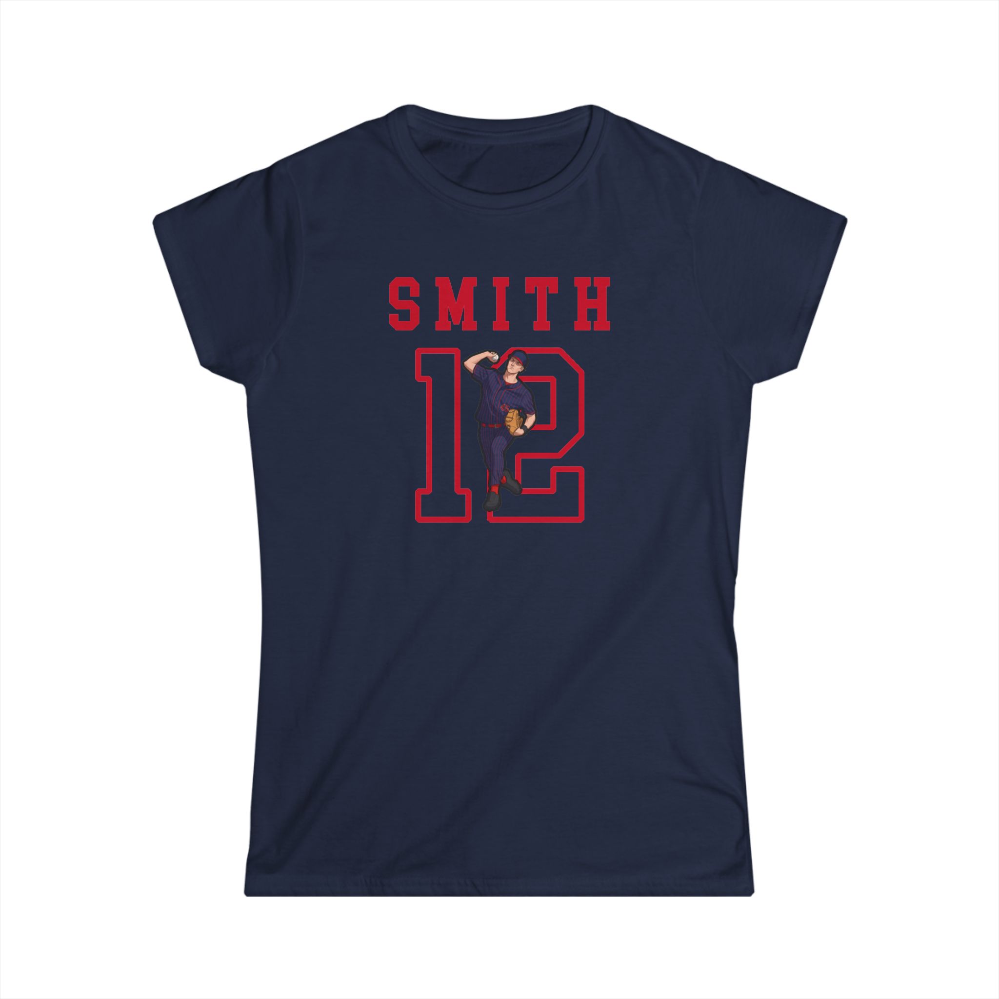 Women's Softstyle Tee — character_shirsey in Navy