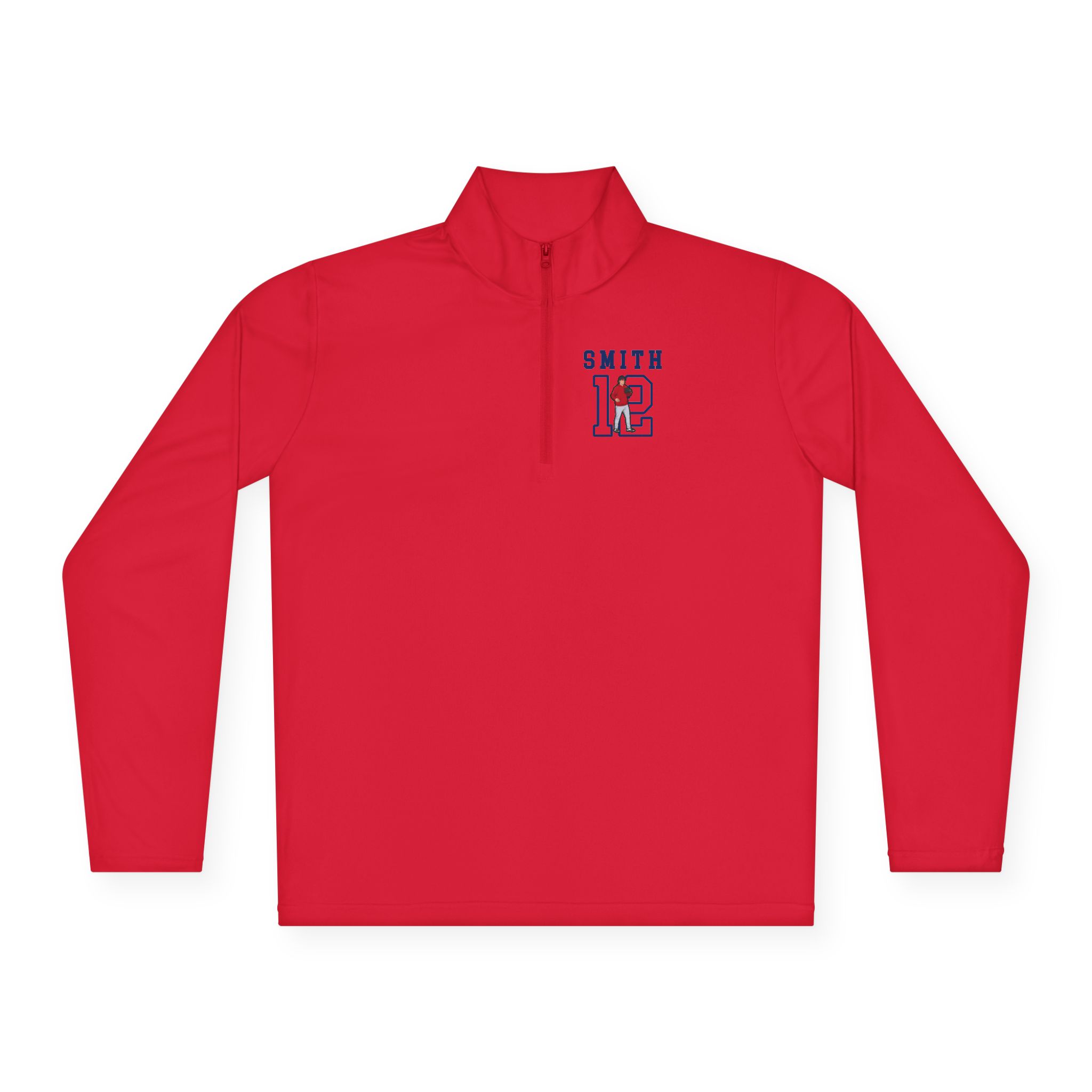 Q-Zip Pullover — character_shirsey in Red