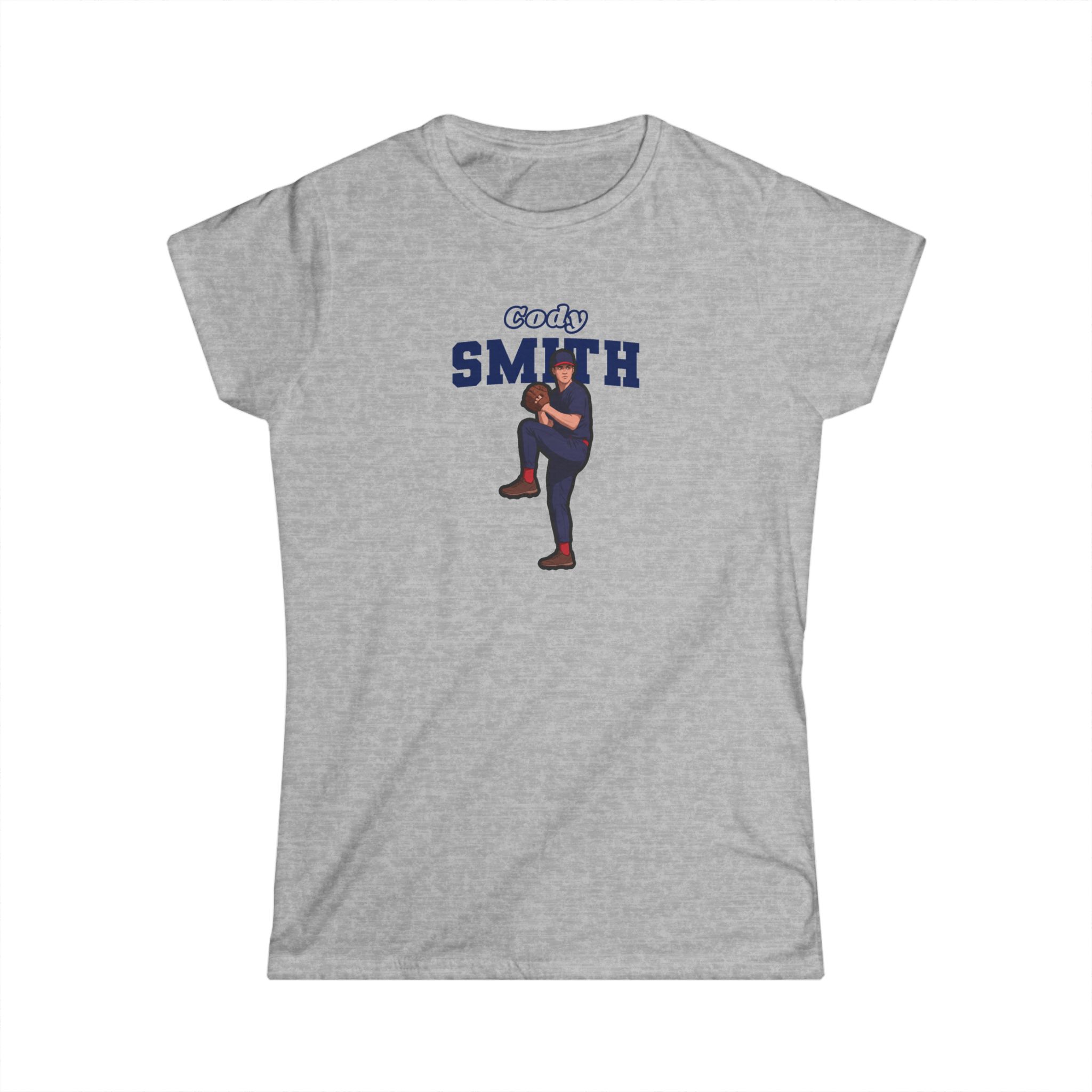 Women's Softstyle Tee — character_name_arch in Grey