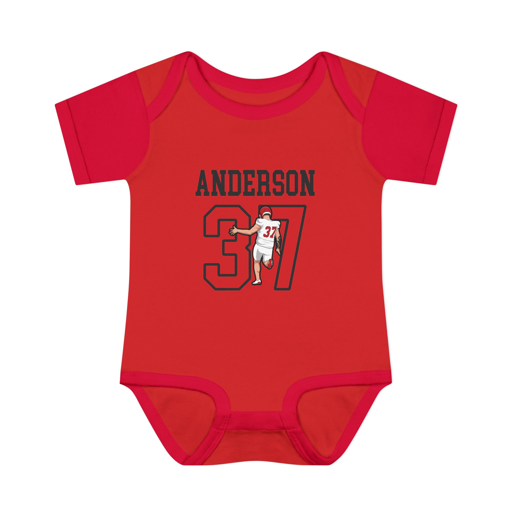 Baby Onesie — character_shirsey in Red