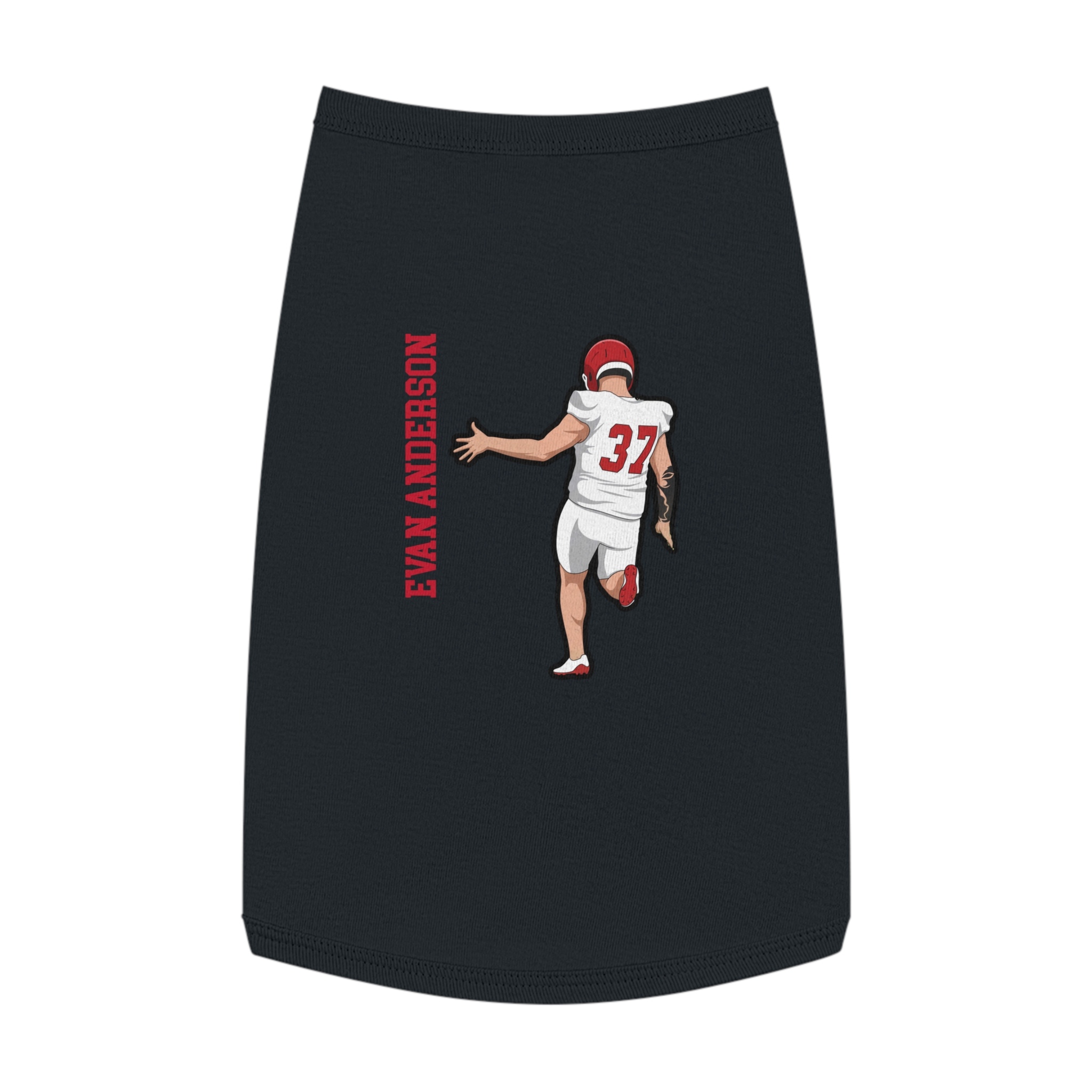 Pet Tank Top — character_name_vertical in White