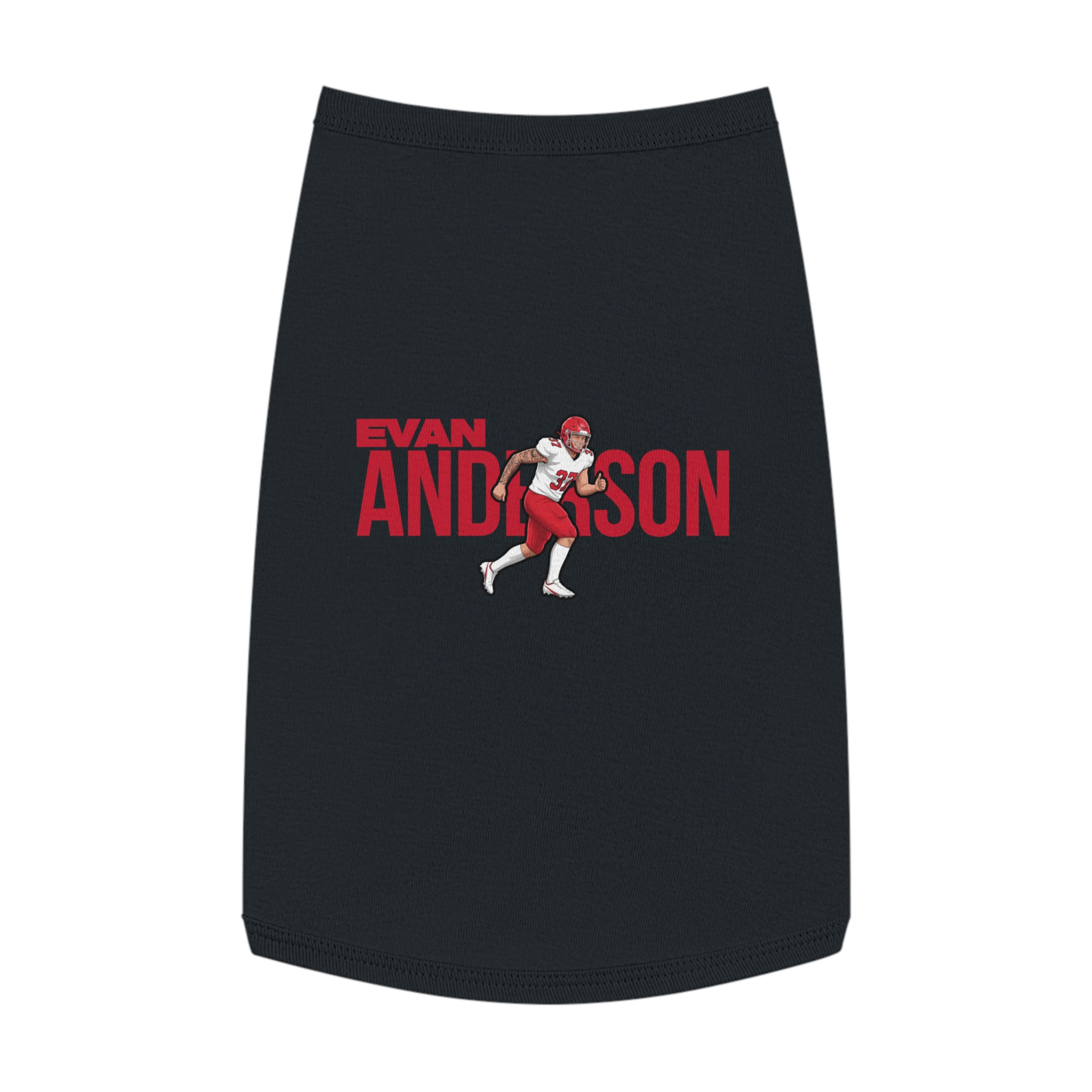 Pet Tank Top — character_player_name in Black
