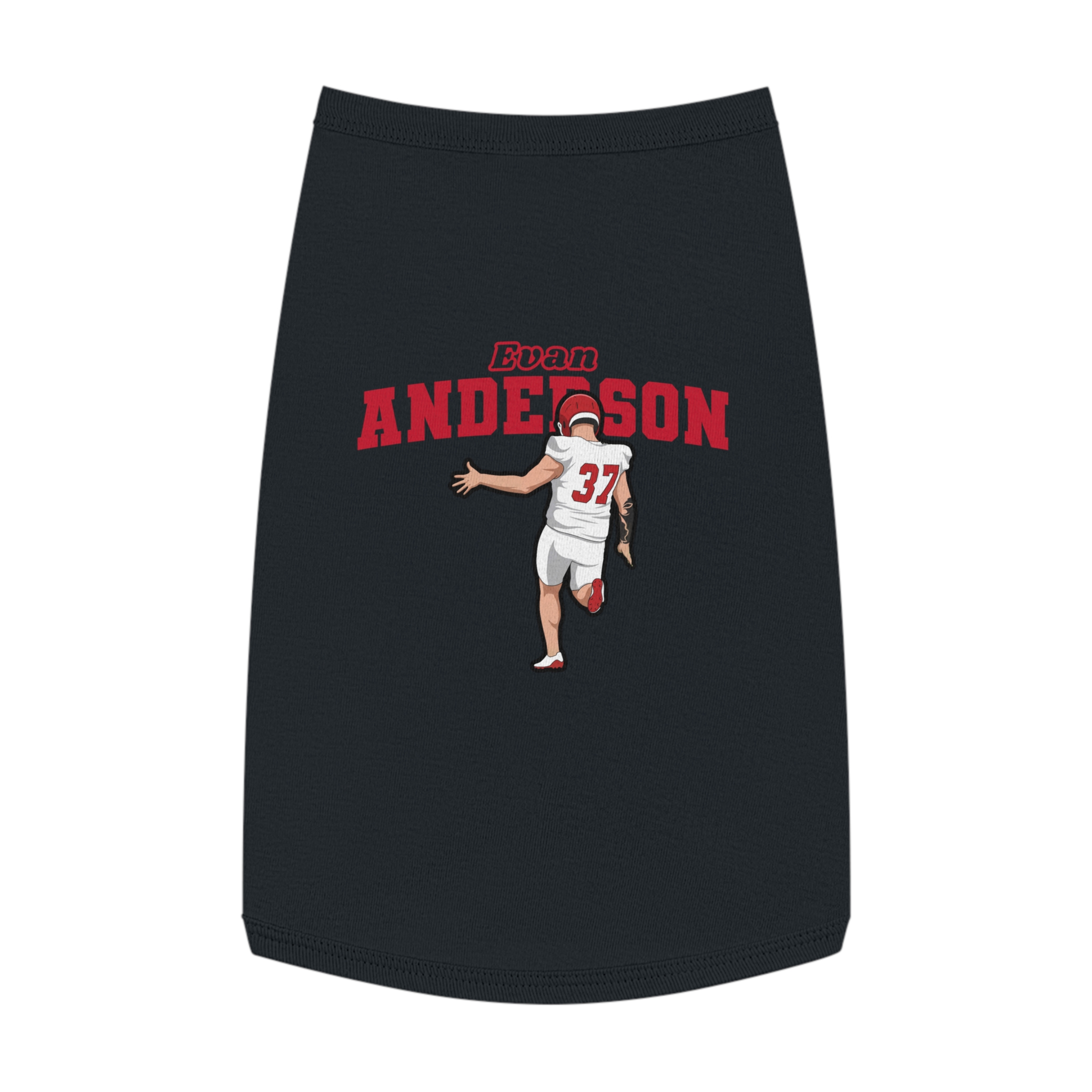Pet Tank Top — character_name_arch in White