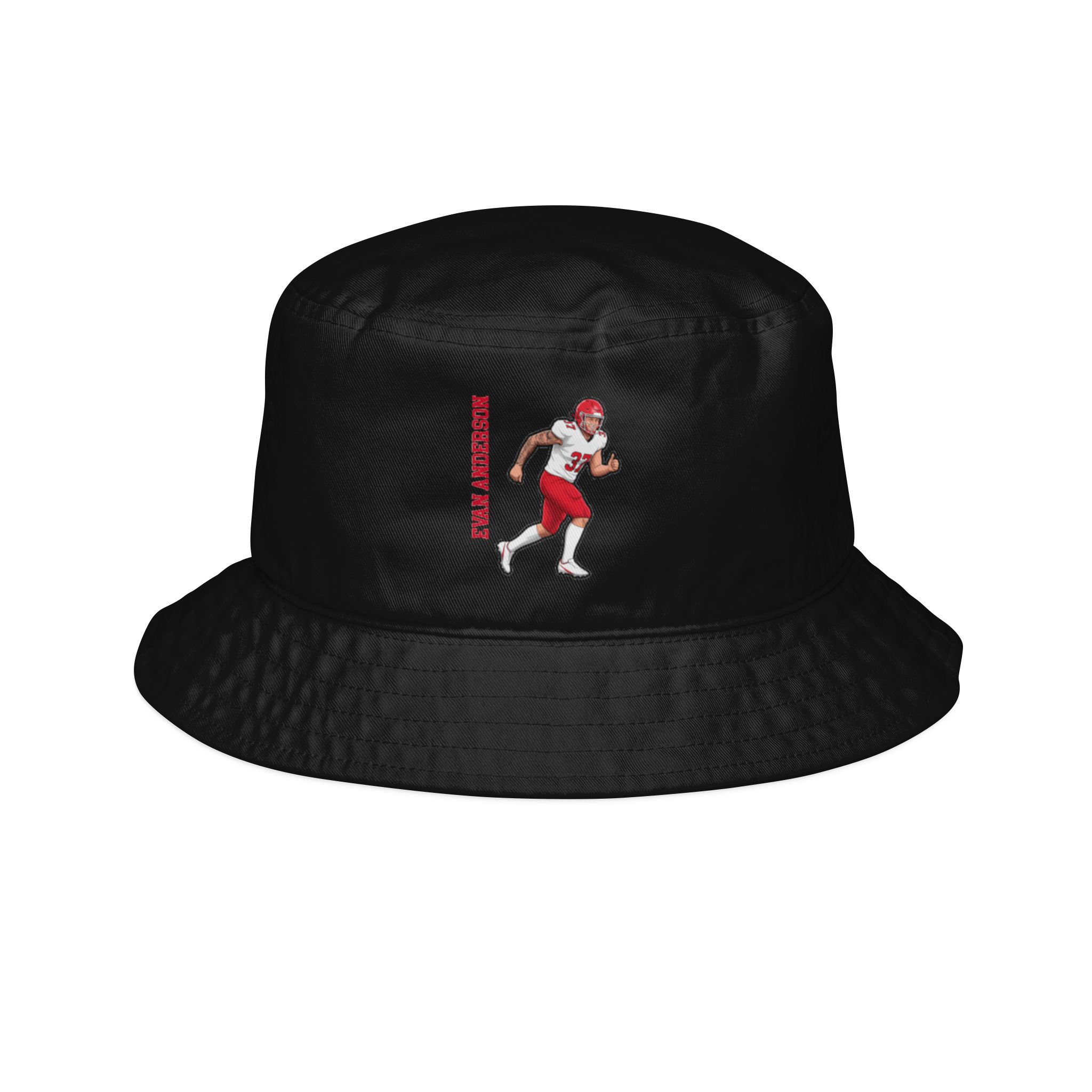 Bucket Hat — character_name_vertical in Black