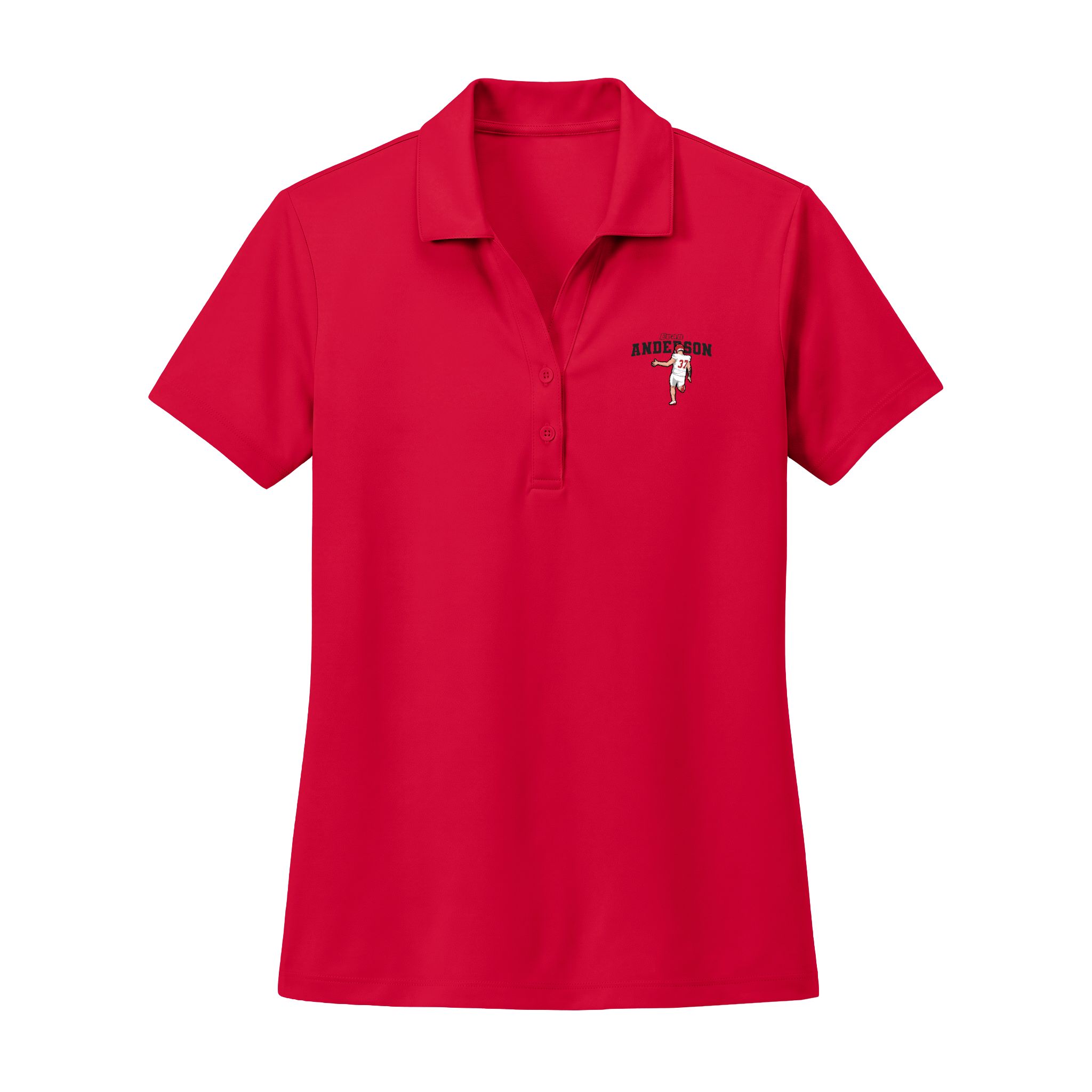 Women's Polo — character_name_arch in Red