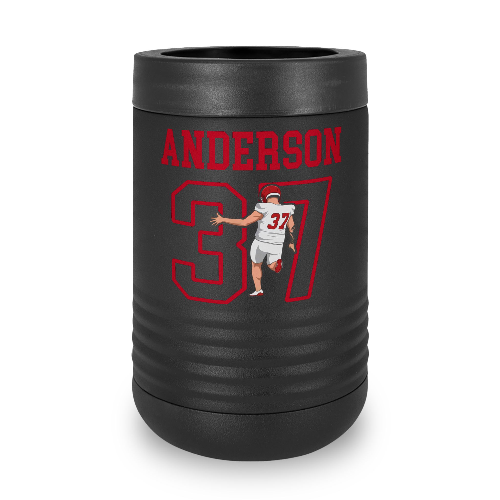 Stainless Can Cooler — character_shirsey in Black