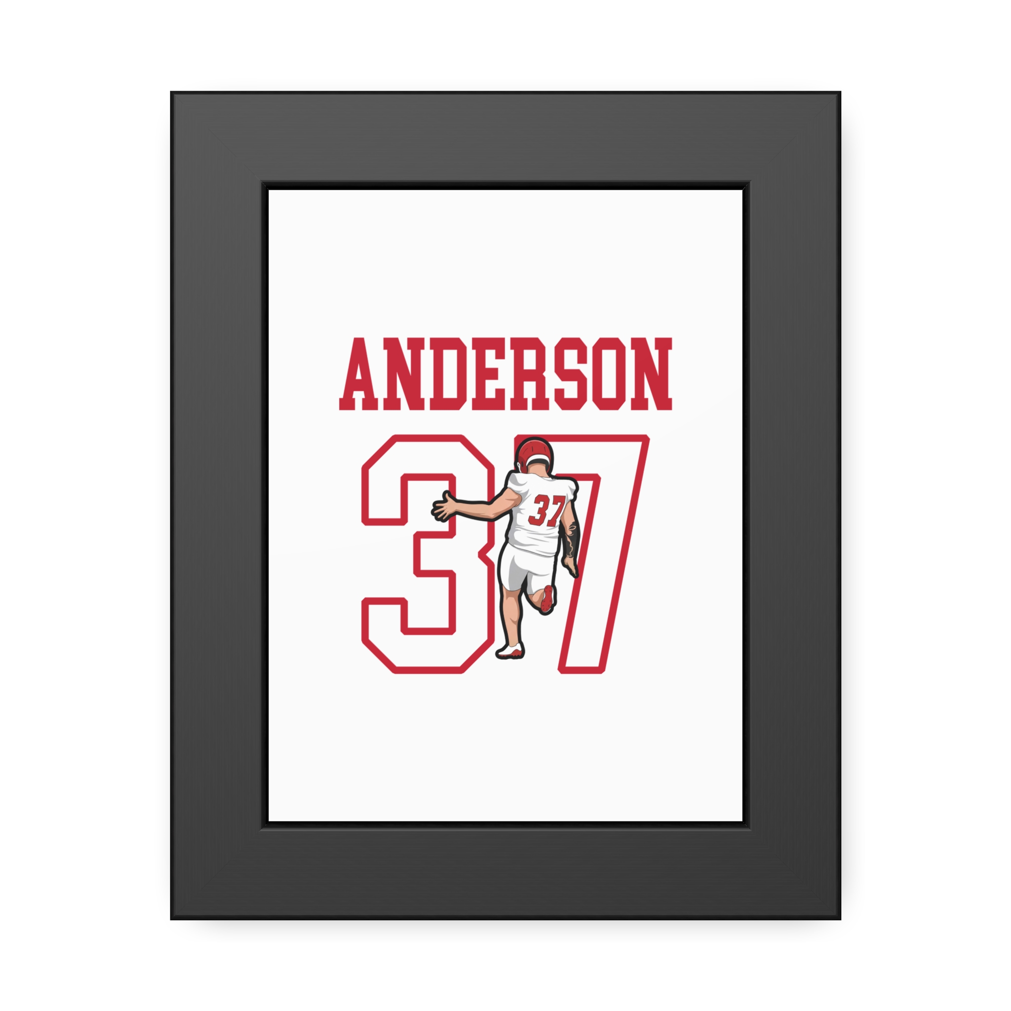 Framed Poster — character_shirsey in Black