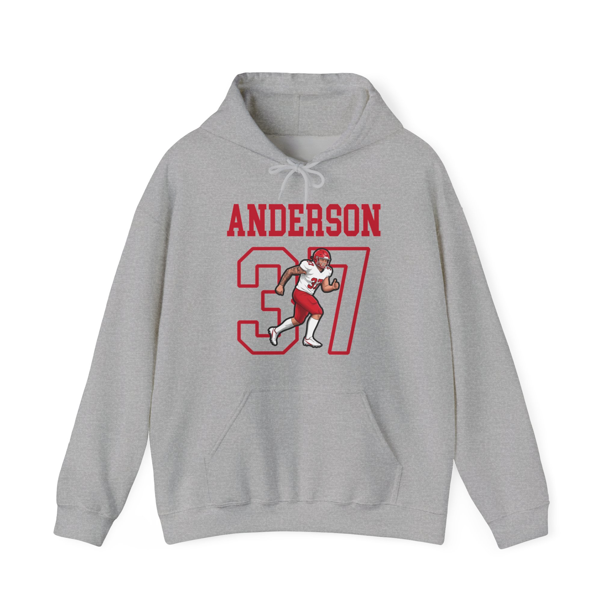 Hoodie — character_shirsey in Grey