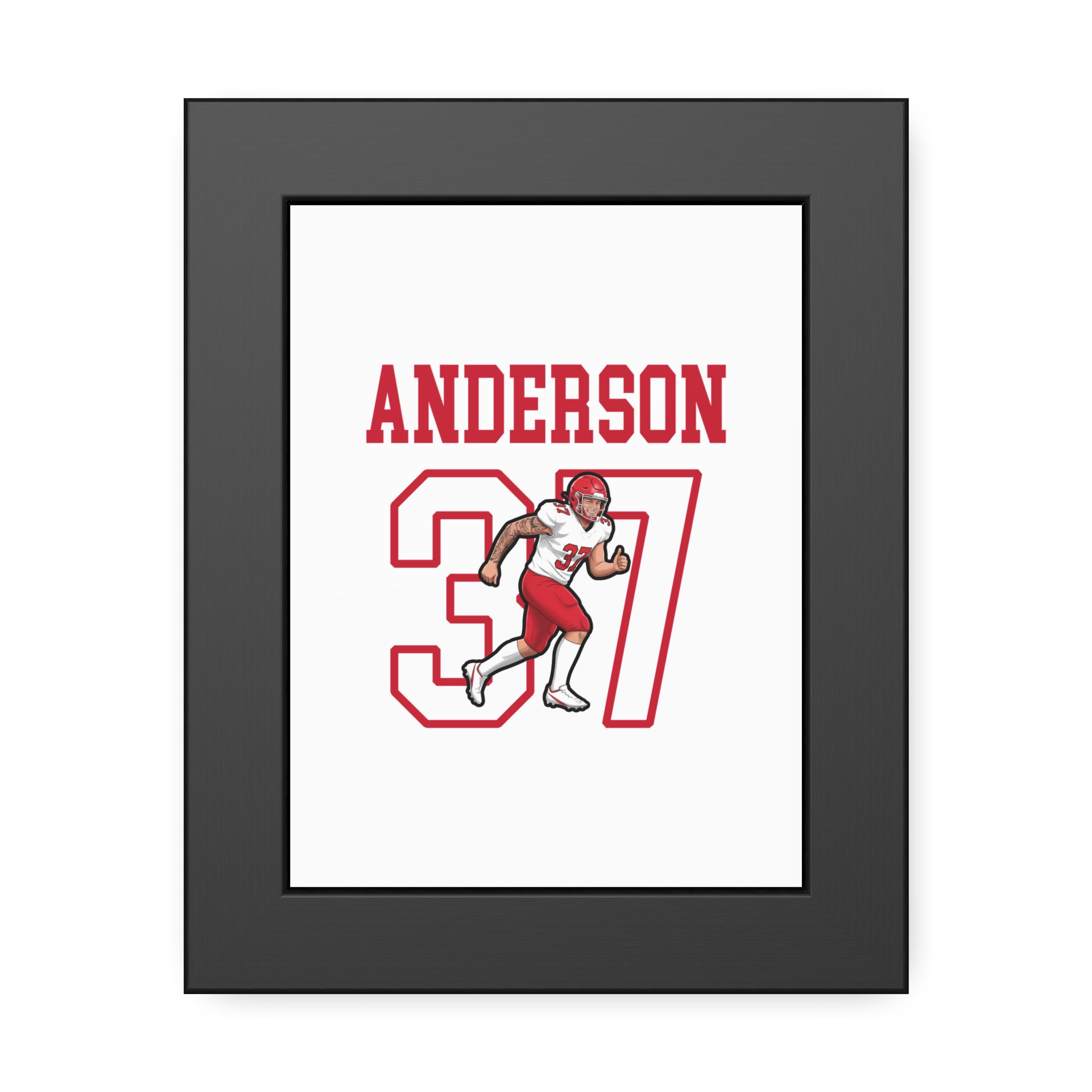 Framed Poster — character_shirsey in Black