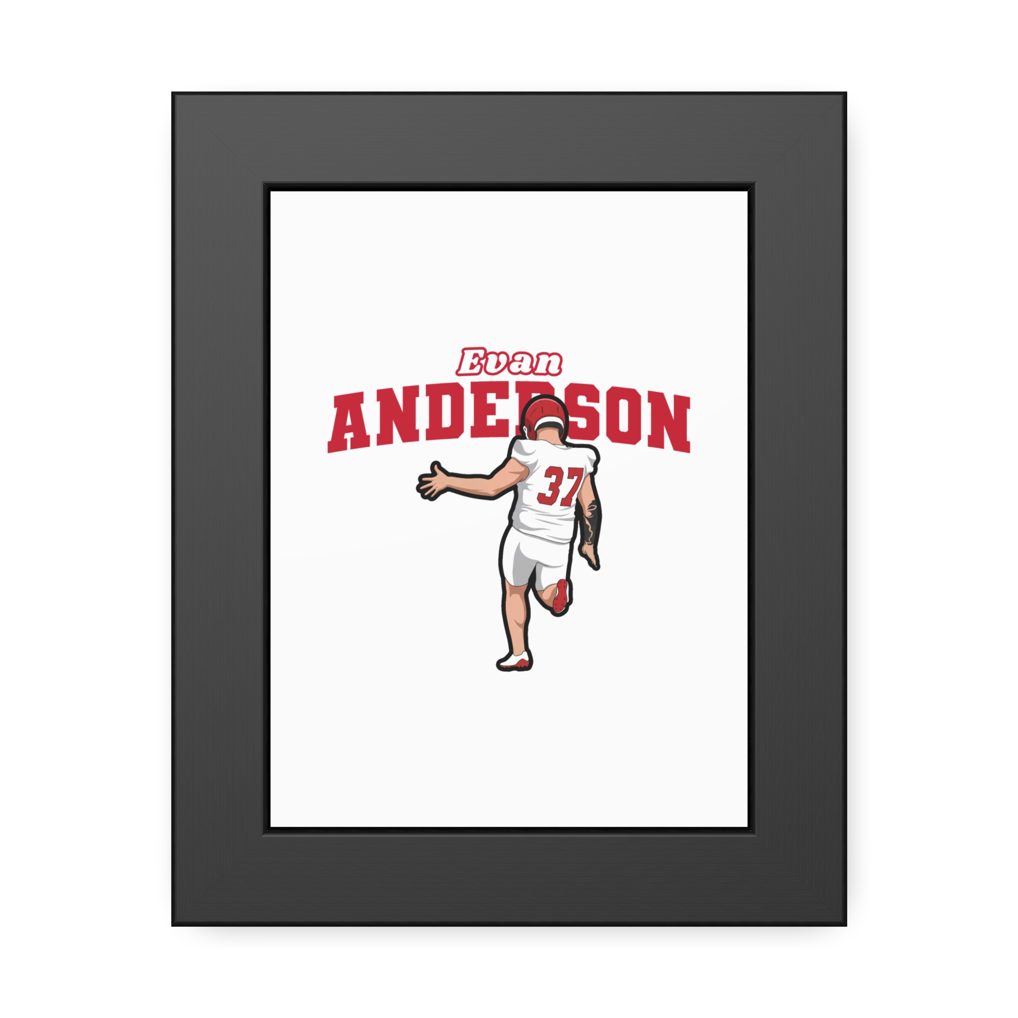 Framed Poster — character_name_arch in Black