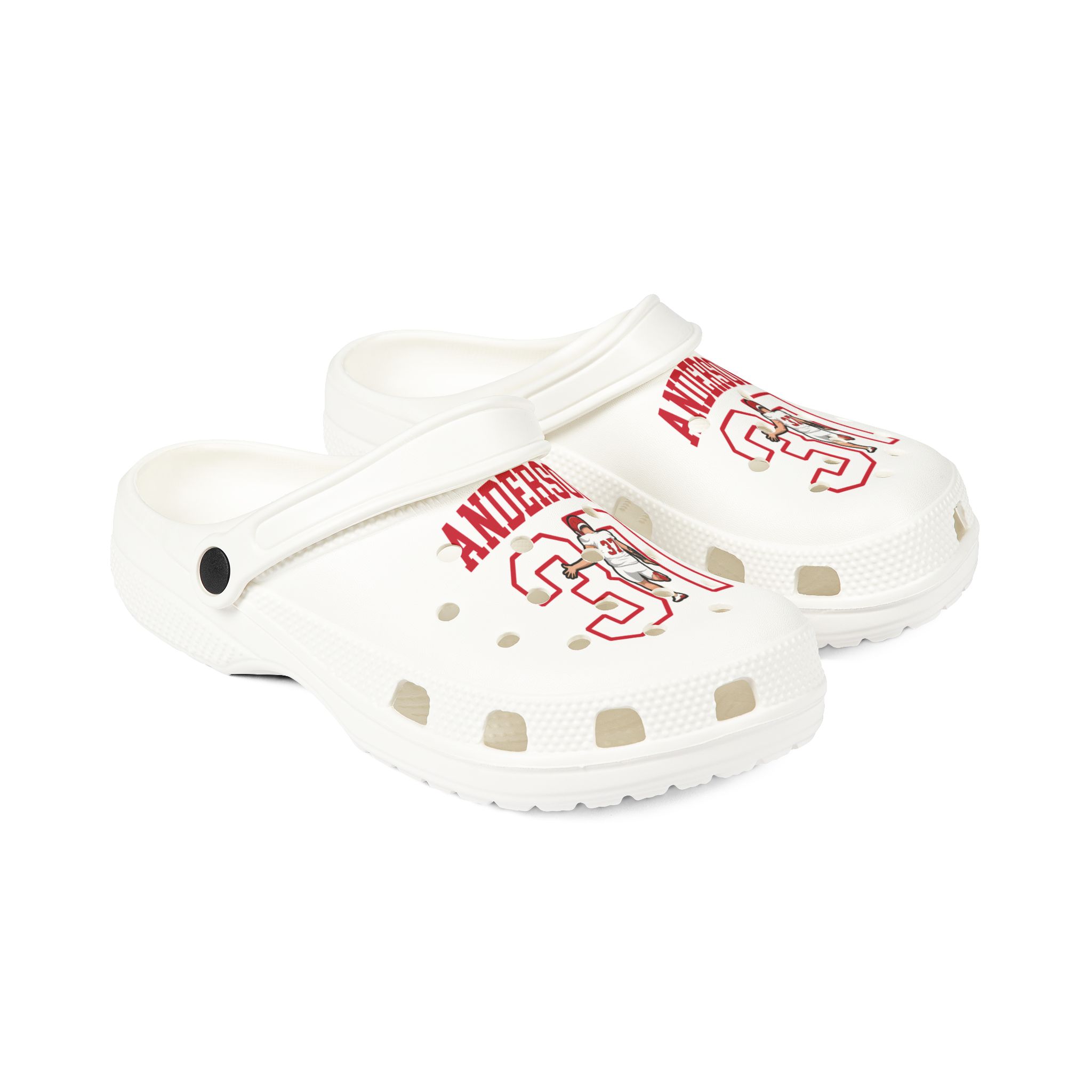 Rubber Clogs — character_shirsey in White