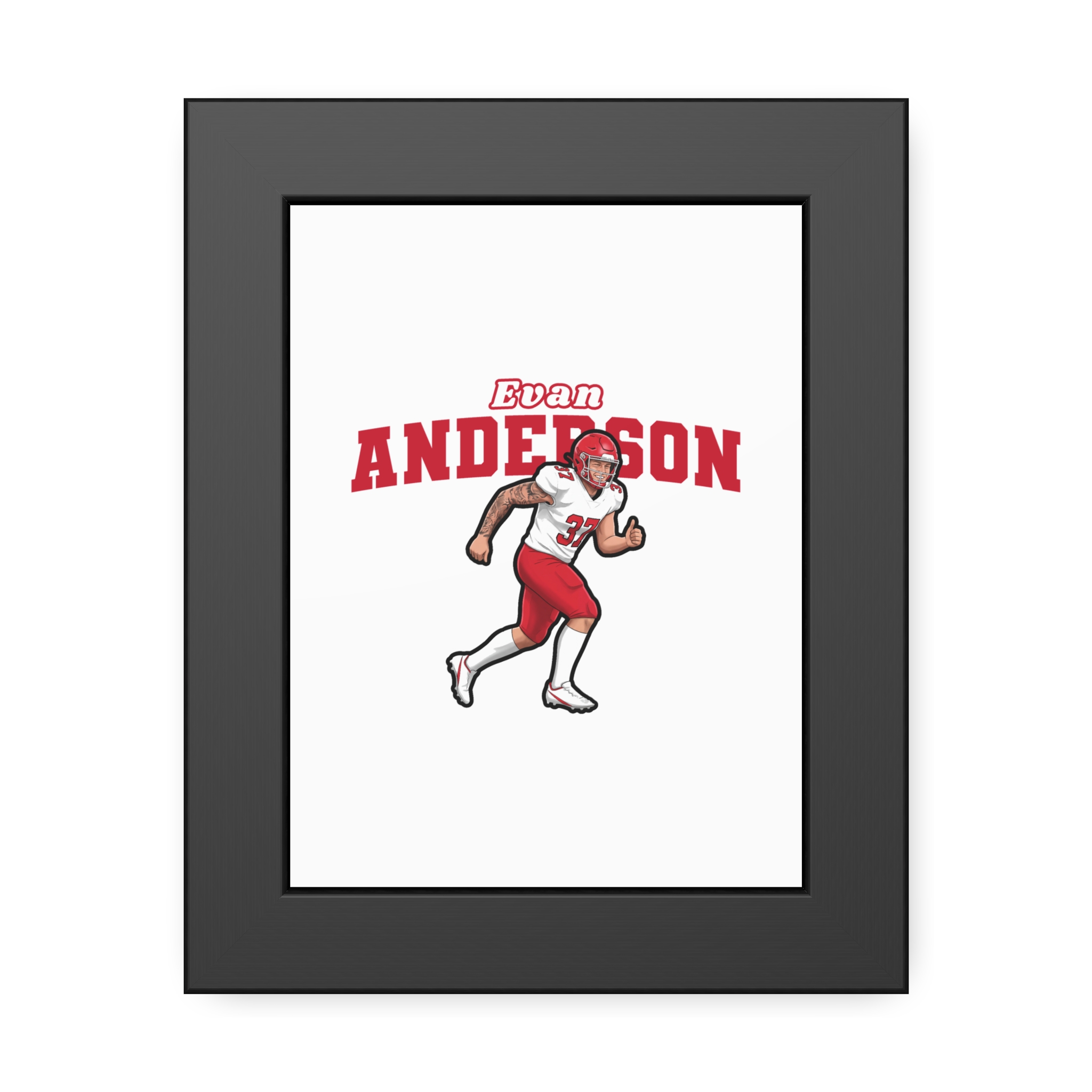 Framed Poster — character_name_arch in Black