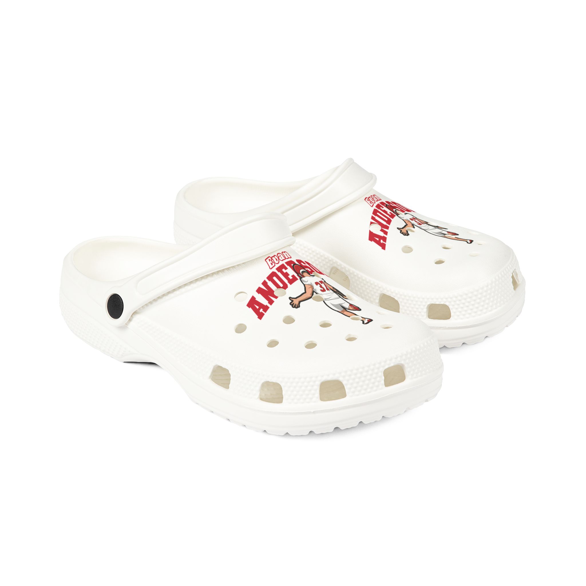 Rubber Clogs — character_name_arch in White