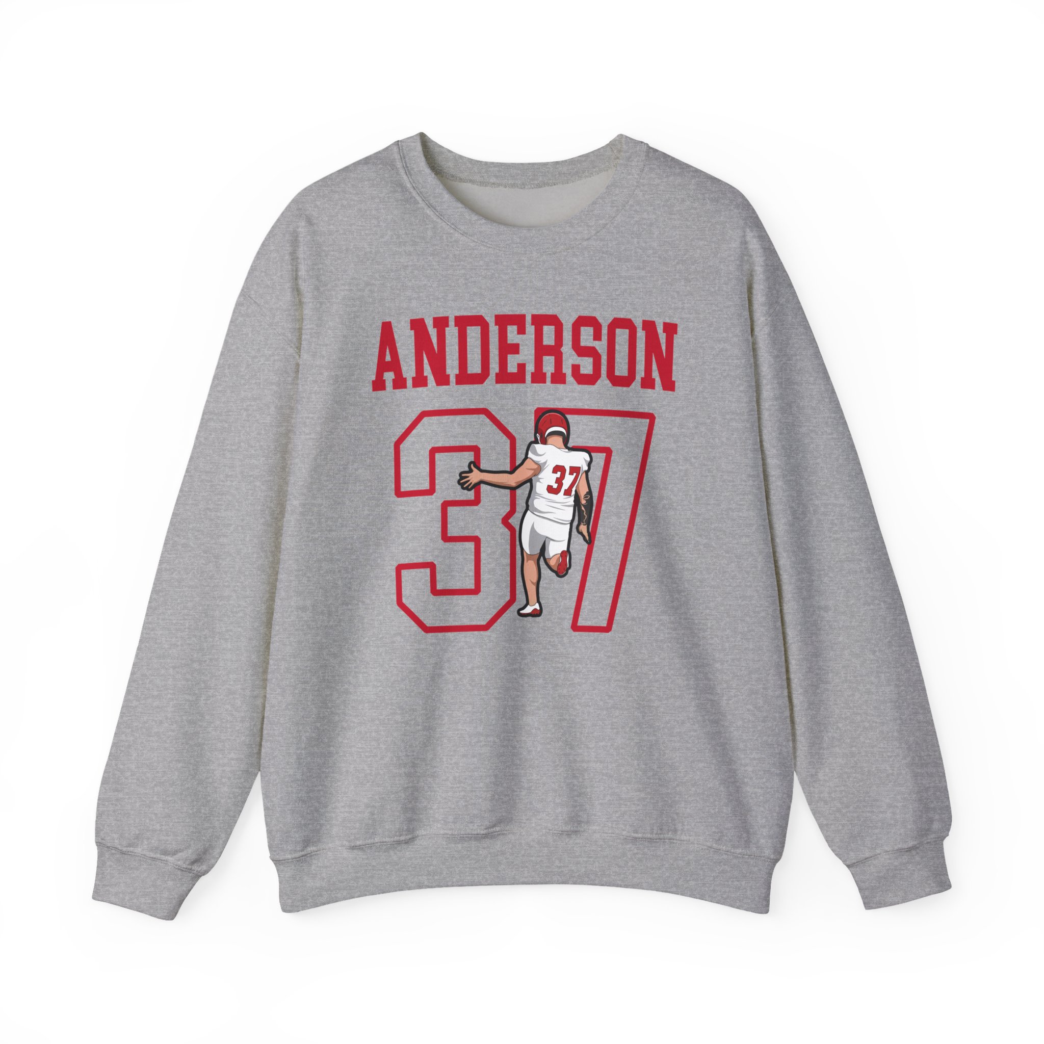 Crewneck Sweatshirt — character_shirsey in Grey