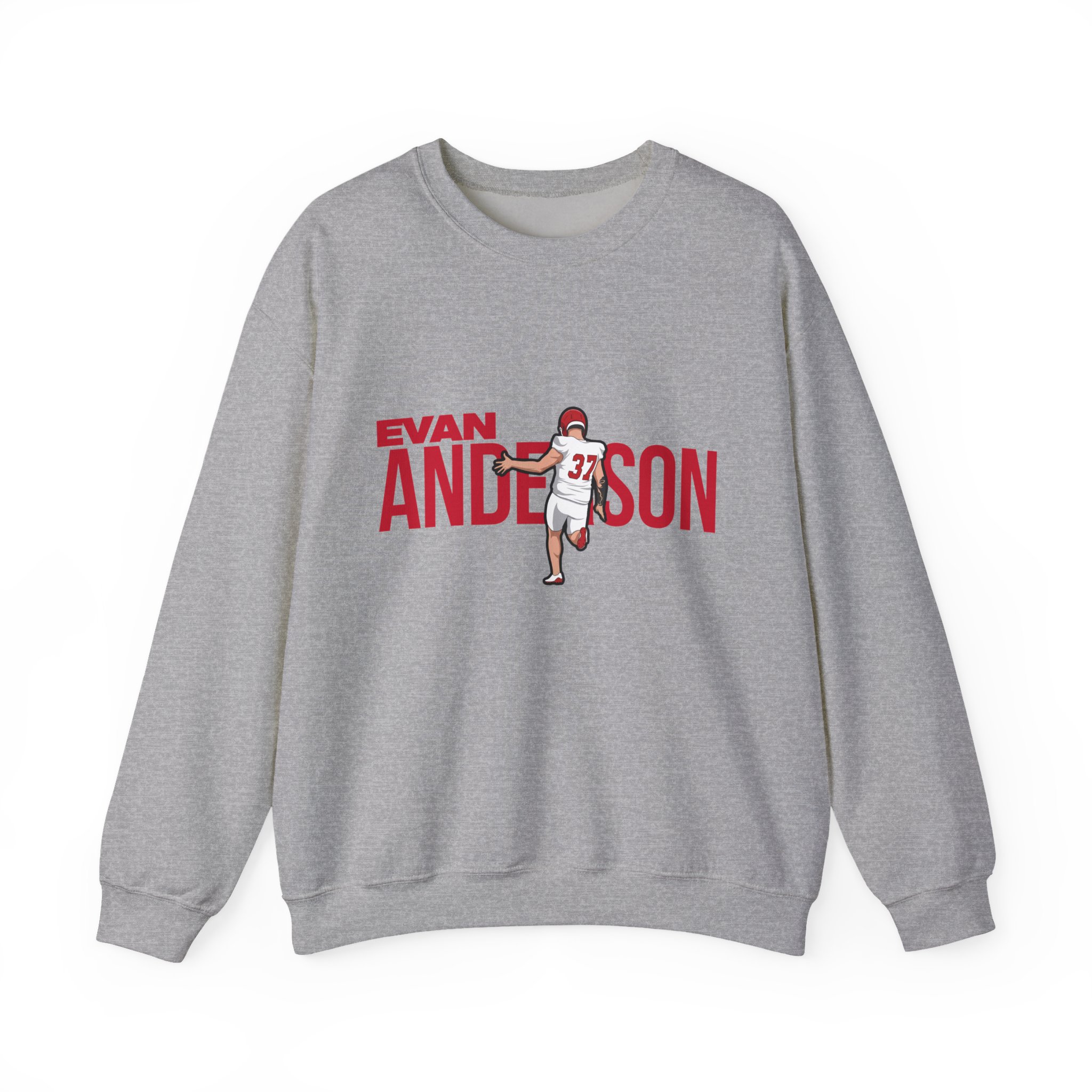 Crewneck Sweatshirt — character_player_name in Grey