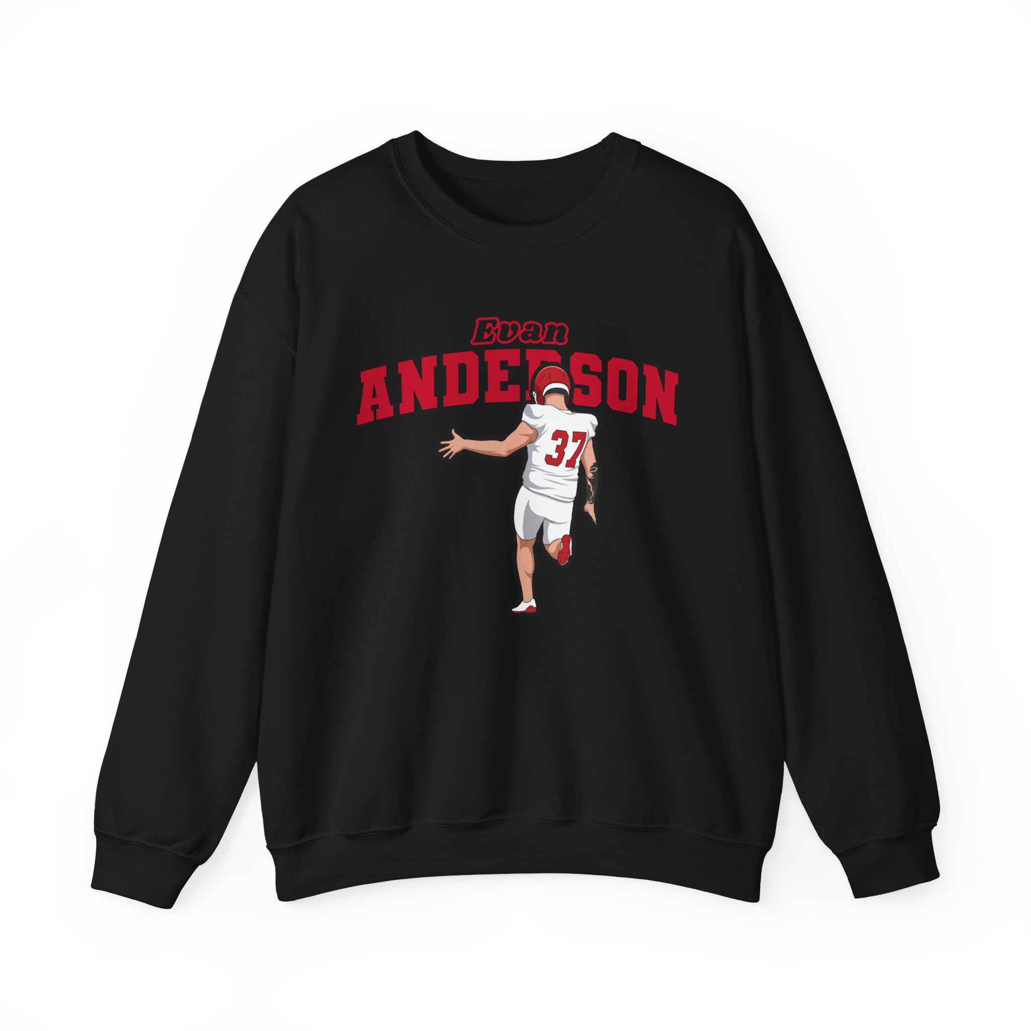 Crewneck Sweatshirt — character_name_arch in Black