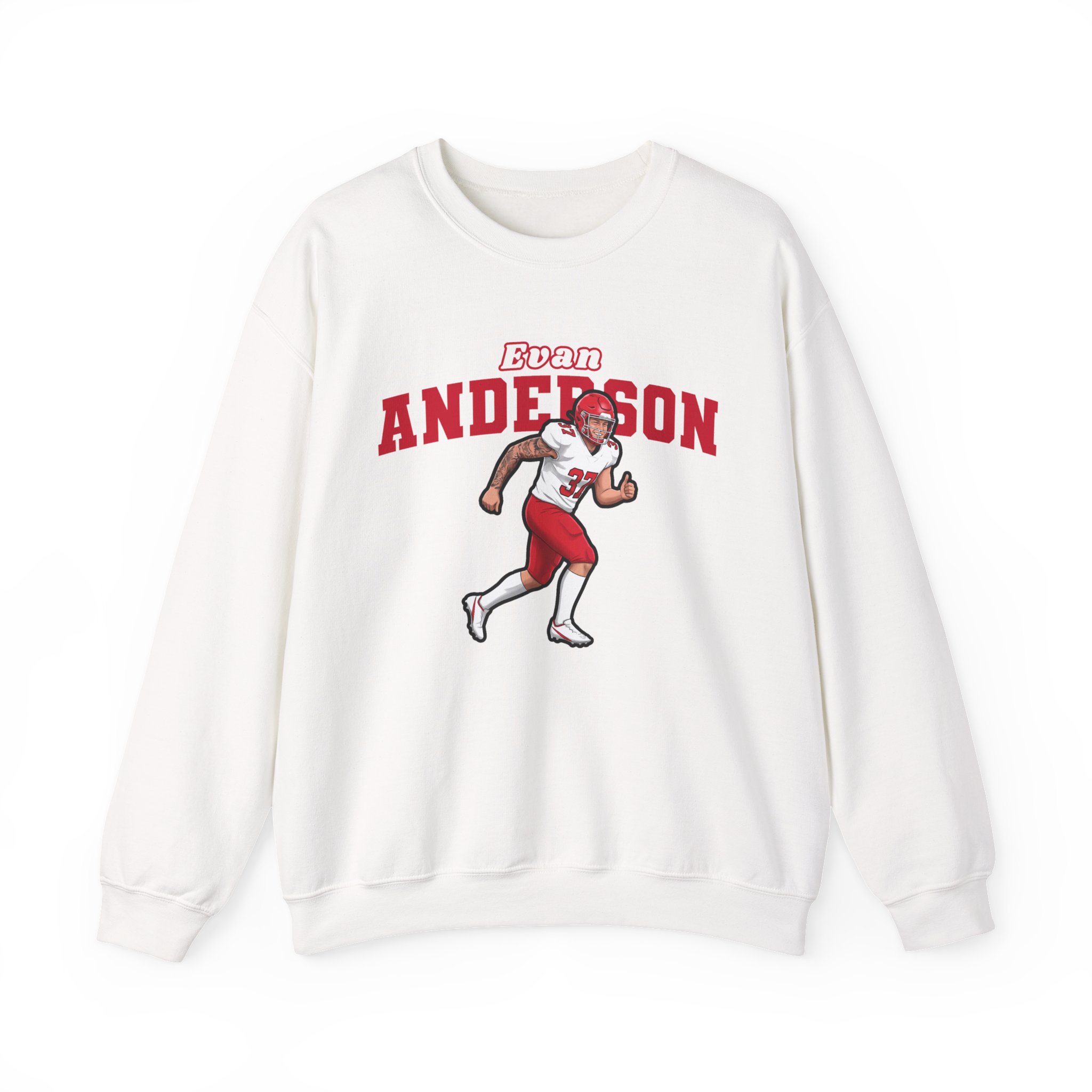 Crewneck Sweatshirt — character_name_arch in White