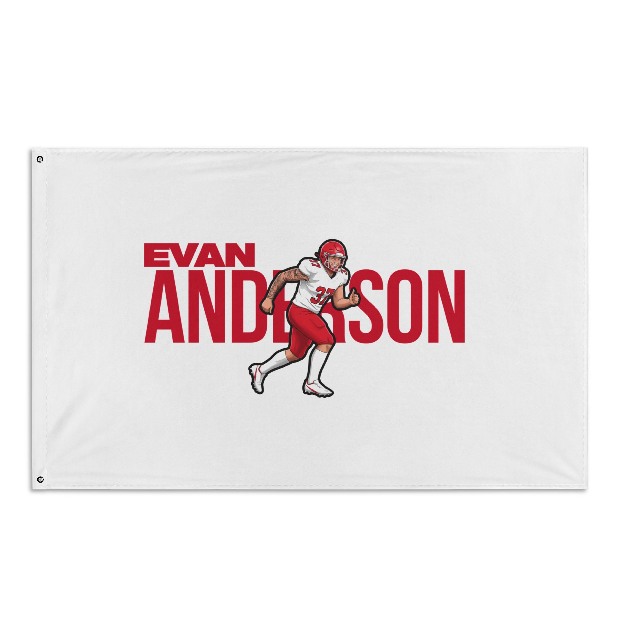 Flag (35 × 56 in) — character_player_name in Classic